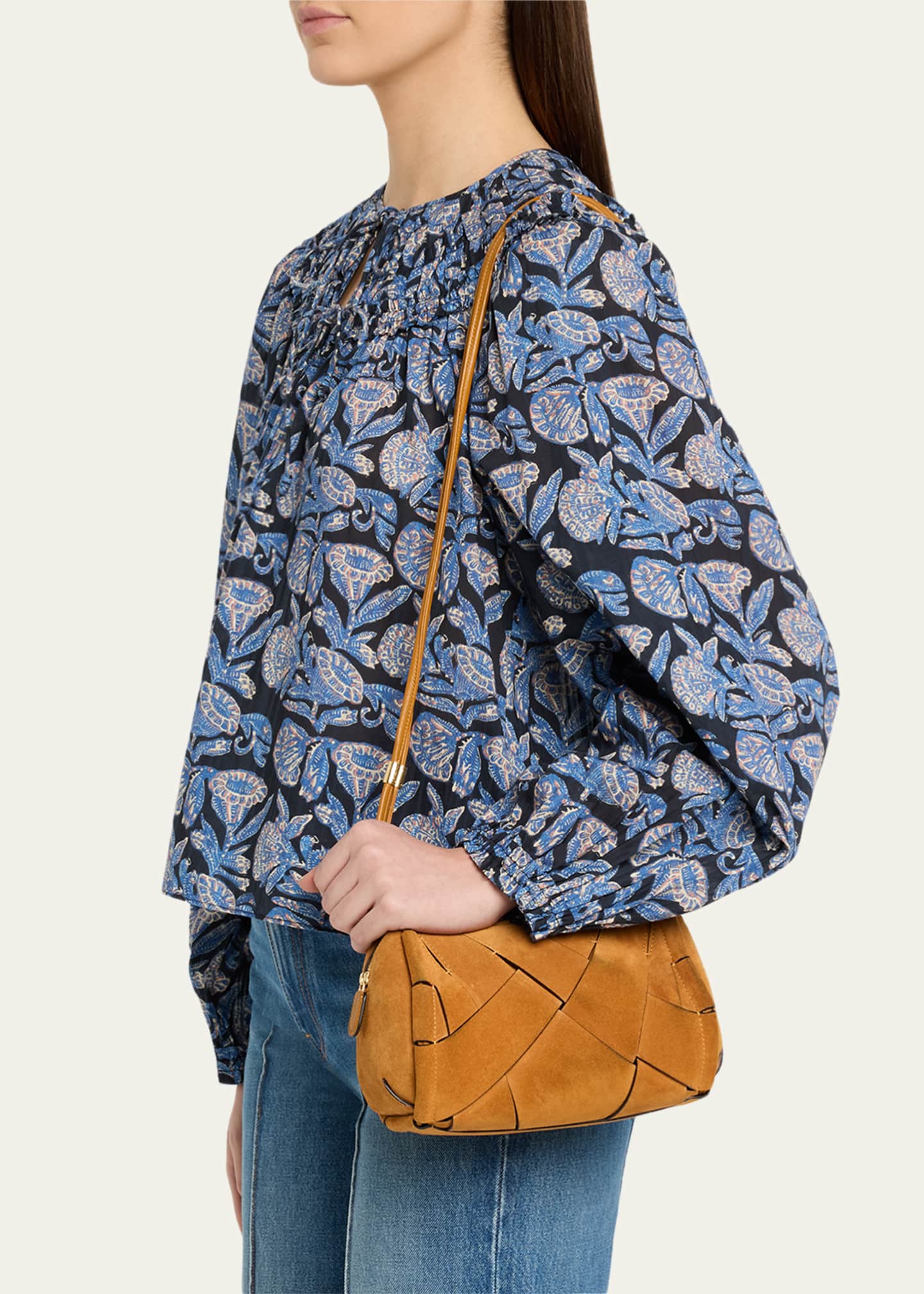 Ulla Johnson Charlotte Woven Suede Camera Bag - Bergdorf Goodman