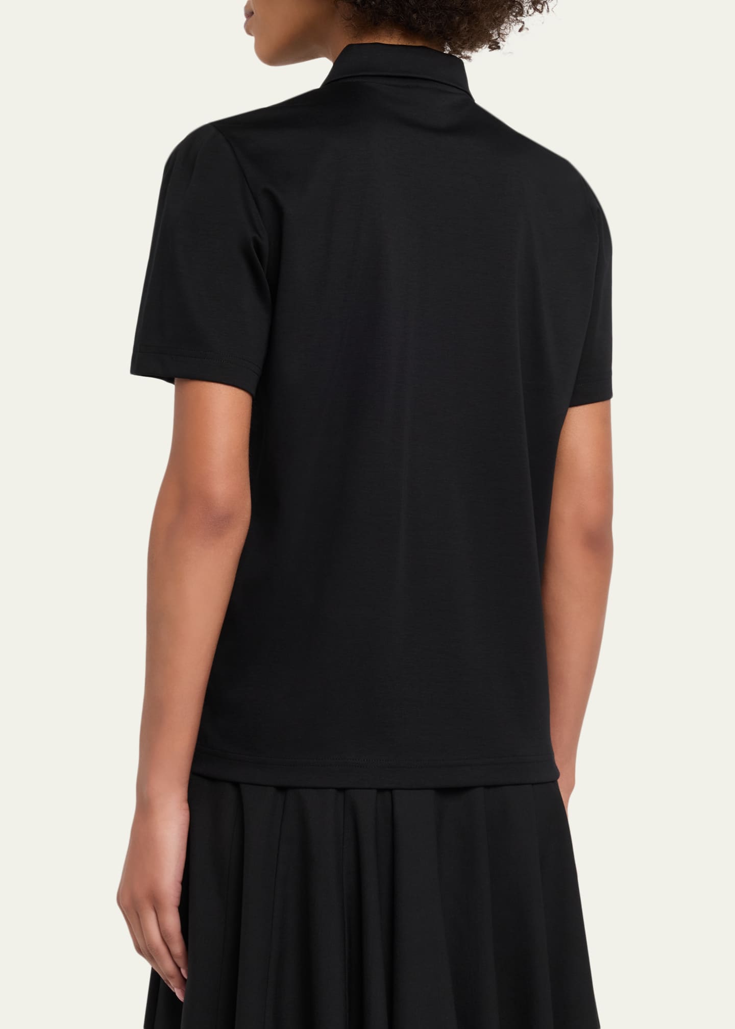 Noir Kei Ninomiya Cotton Bow Tie Polo Shirt - Bergdorf Goodman