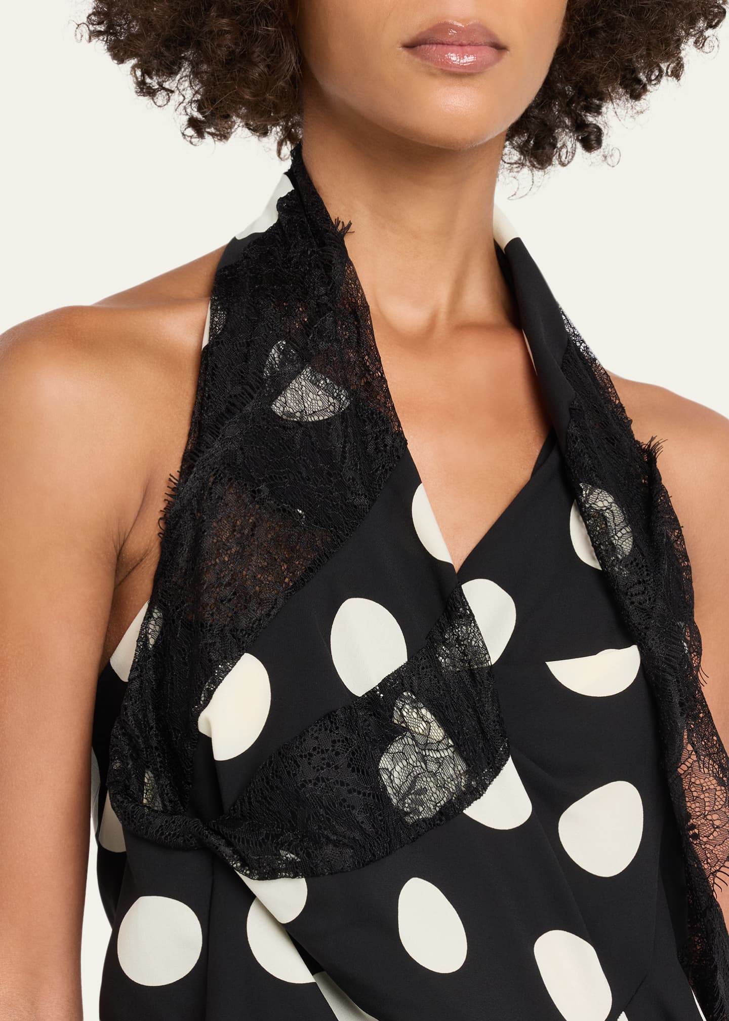 Junya Watanabe Polka Dot Halter Midi Dress - Bergdorf Goodman