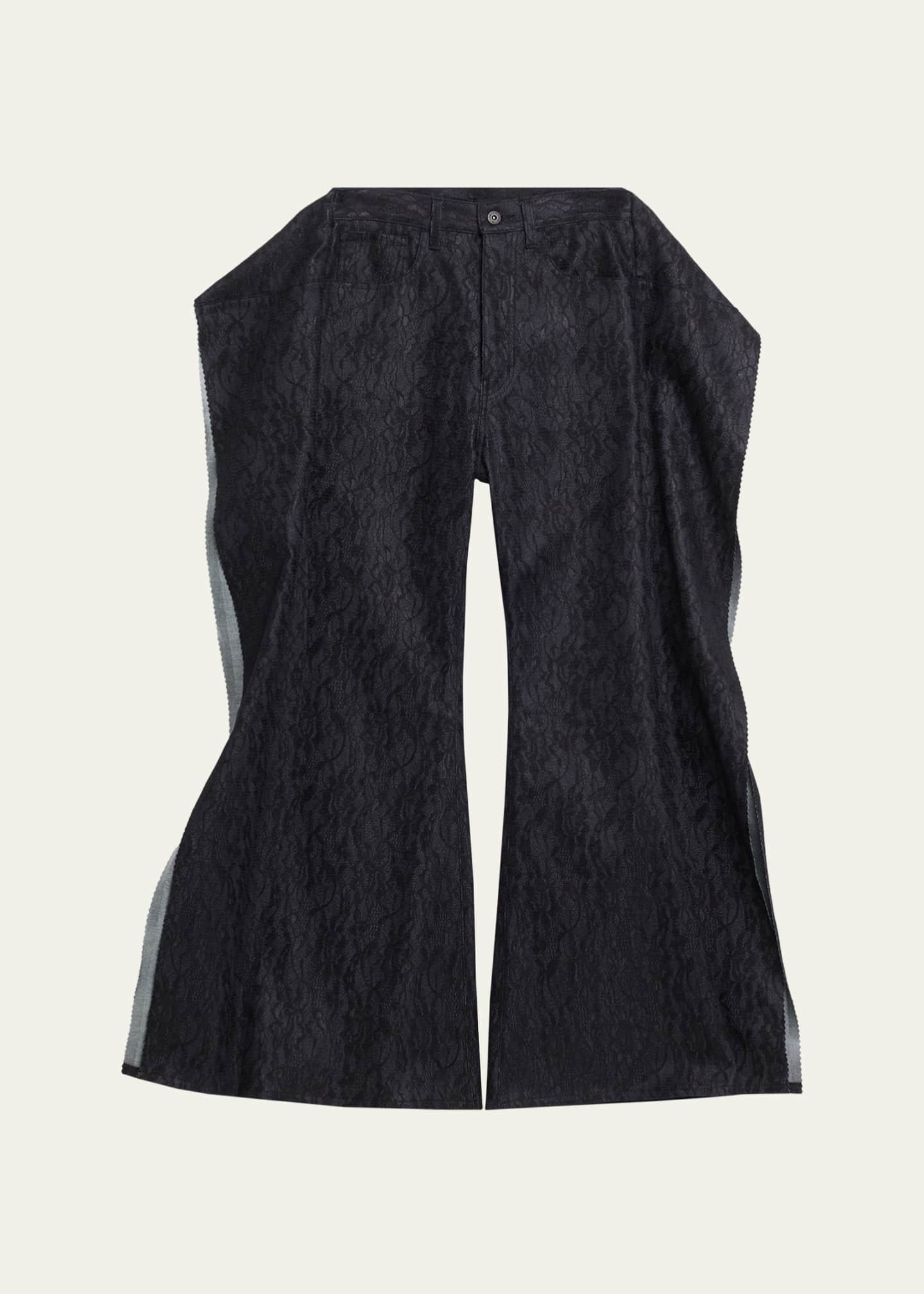 Junya Watanabe Floral Jacquard Wide-Leg Pants - Bergdorf Goodman