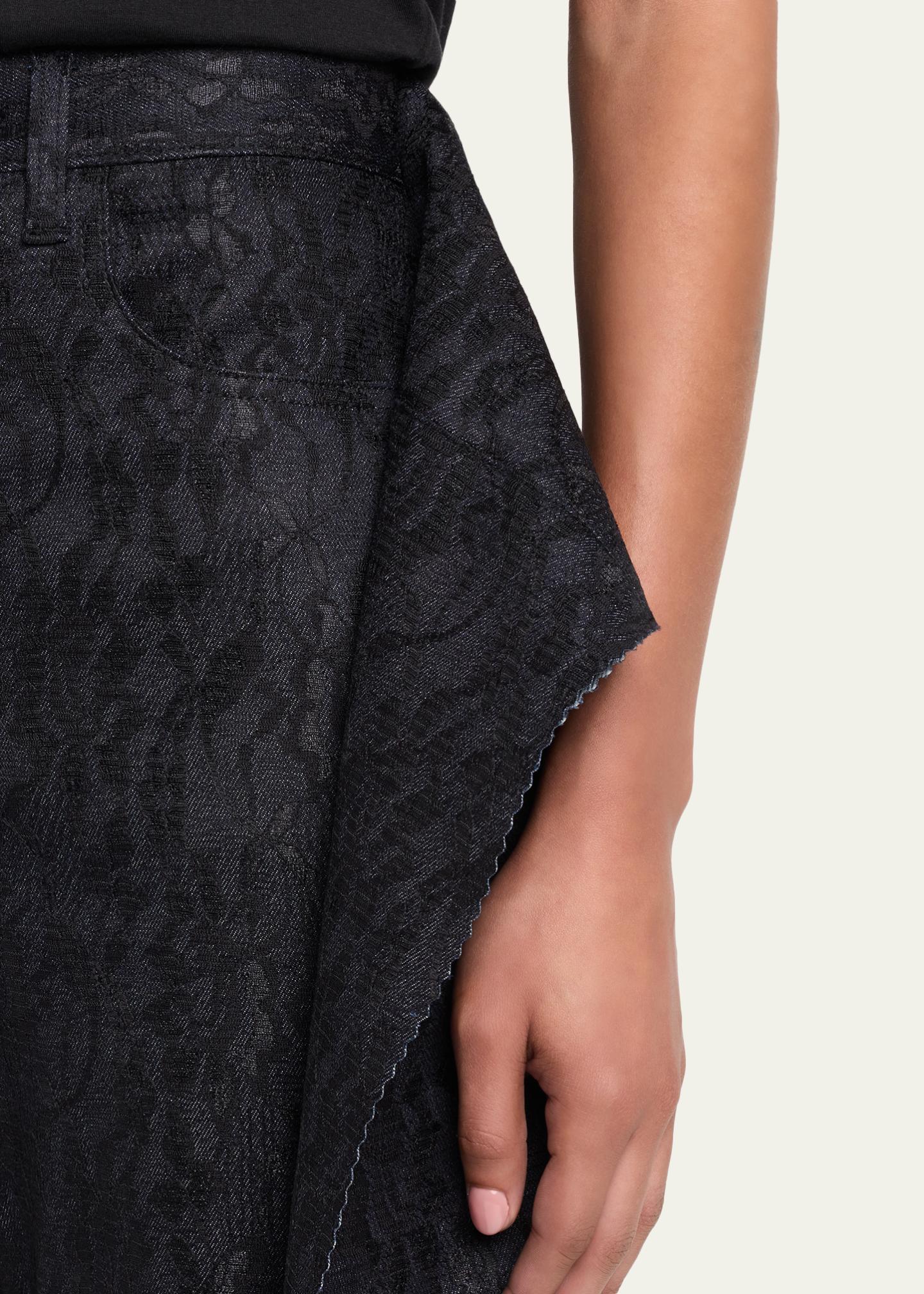 Junya Watanabe Floral Jacquard Wide-Leg Pants - Bergdorf Goodman