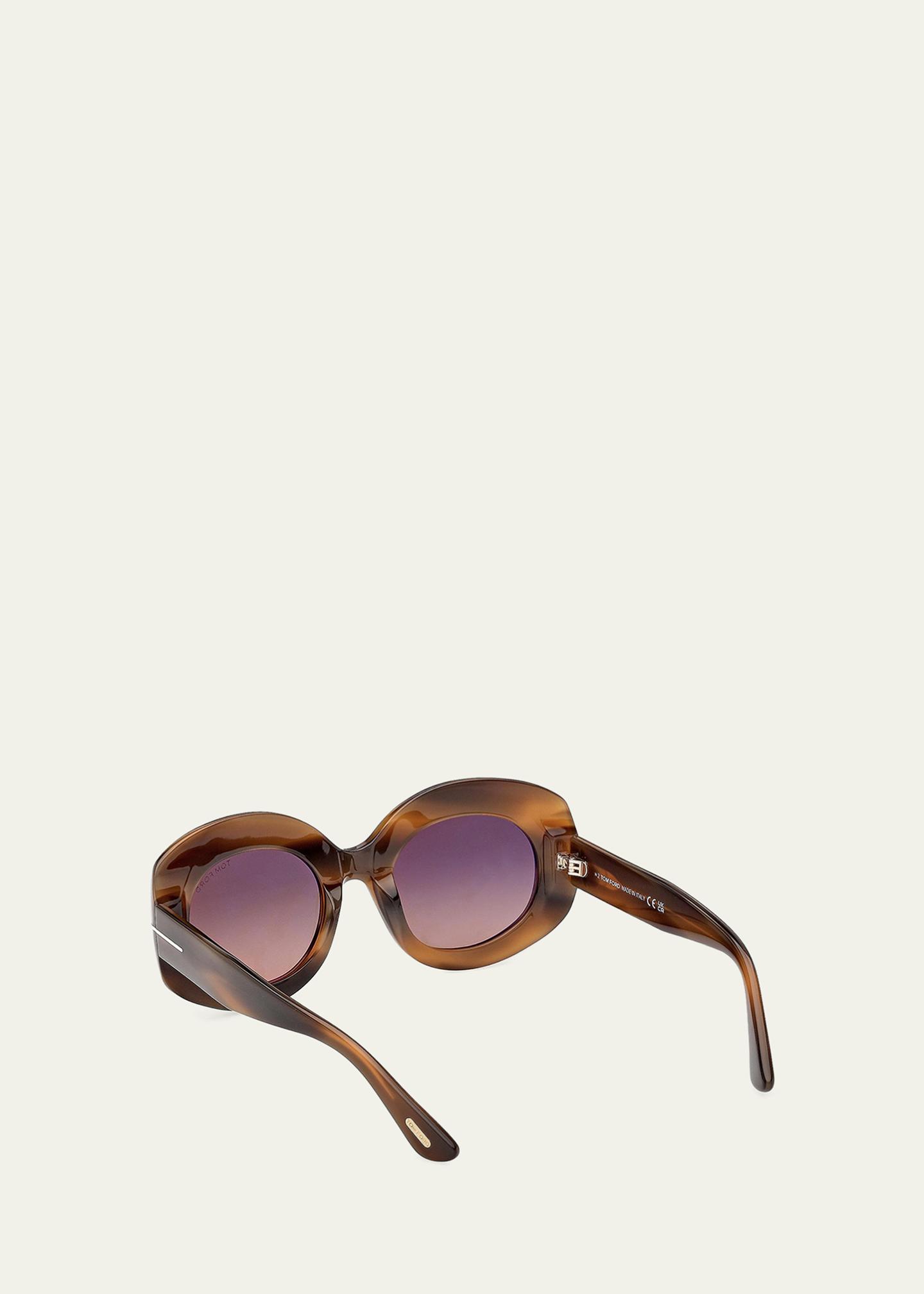 TOM FORD Claudette 51MM Oval Sunglasses - Bergdorf Goodman