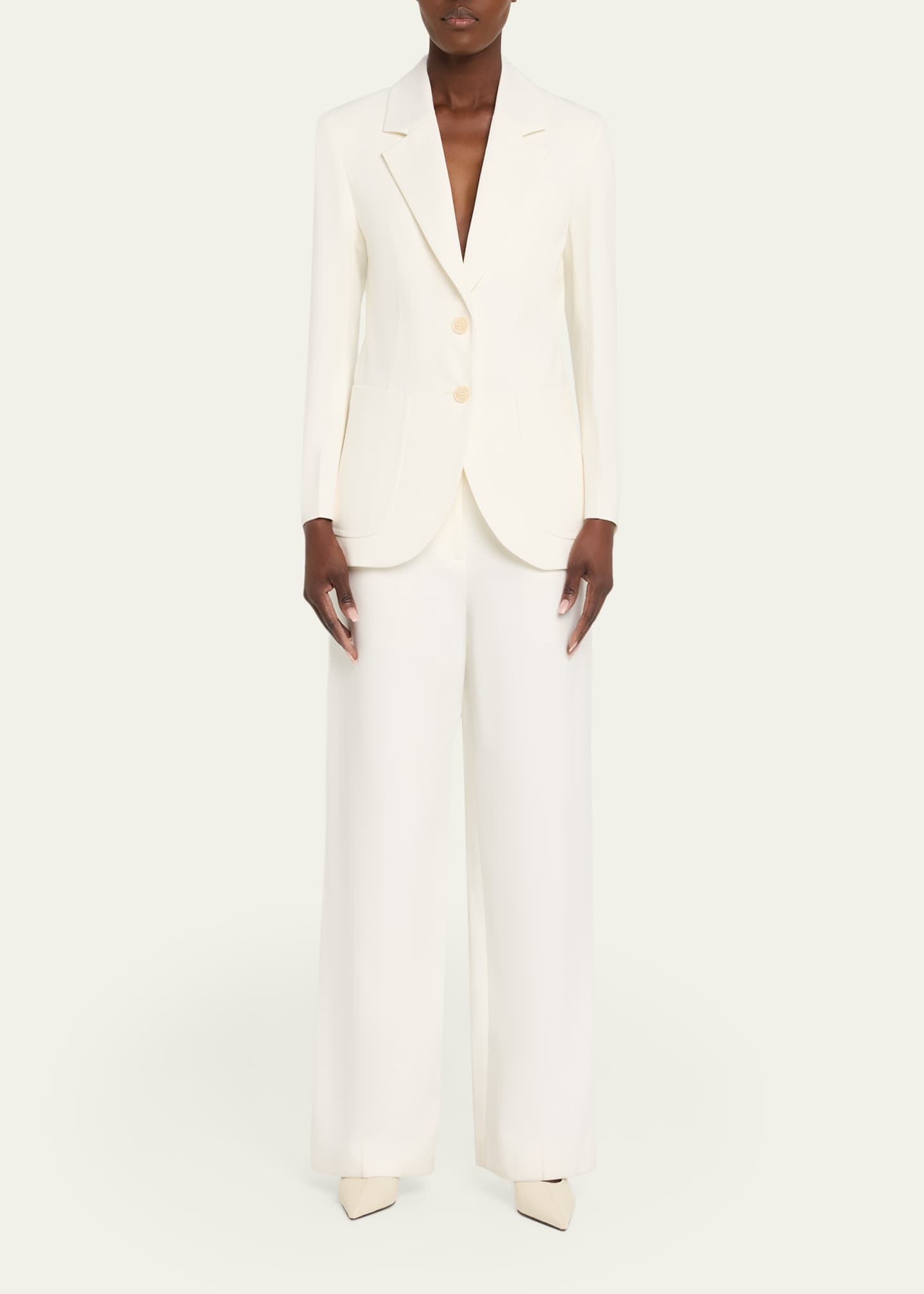Victoria Beckham Patch-Pocket Single-Breasted Jacket - Bergdorf
