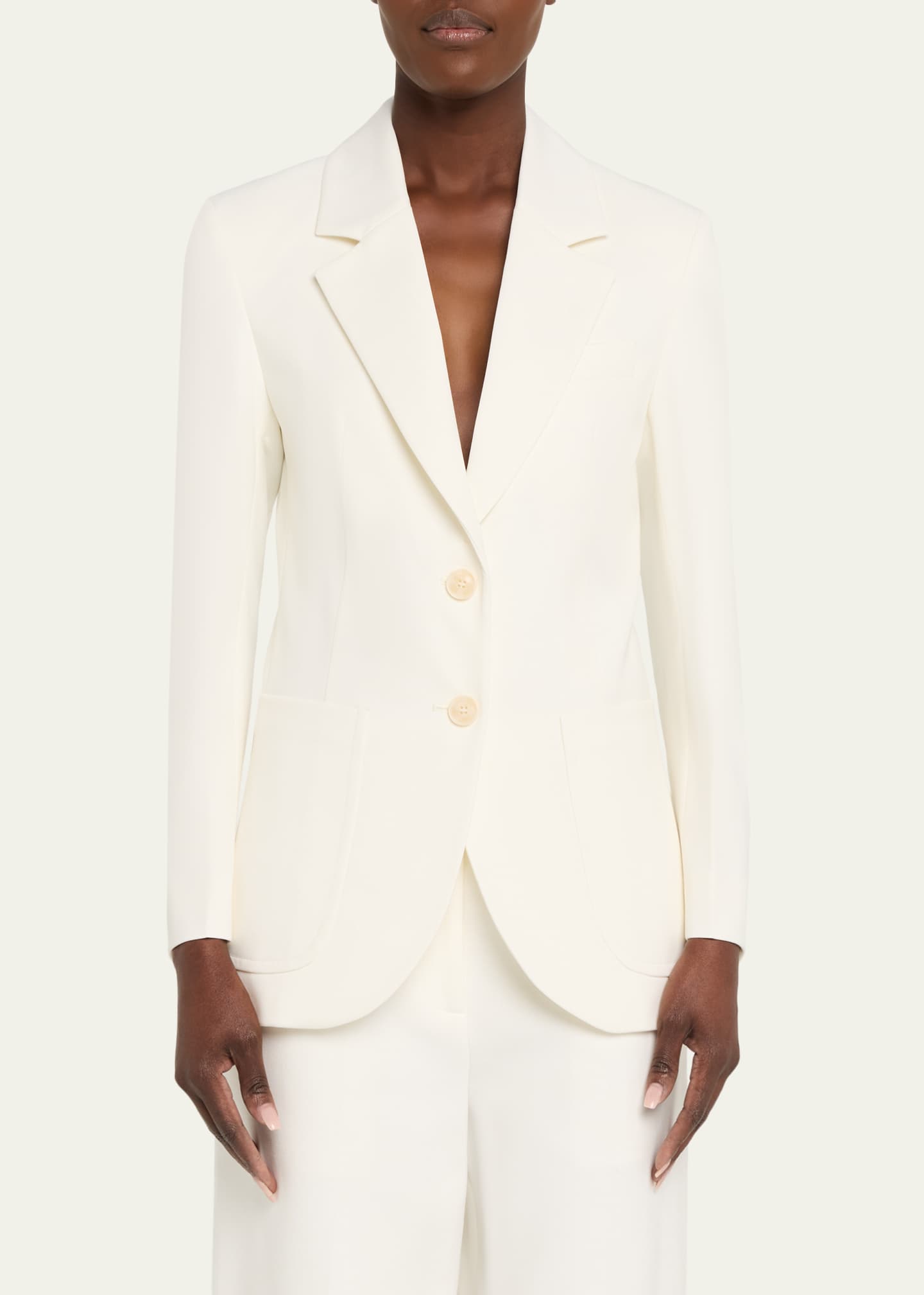 Victoria Beckham Patch-Pocket Single-Breasted Jacket - Bergdorf