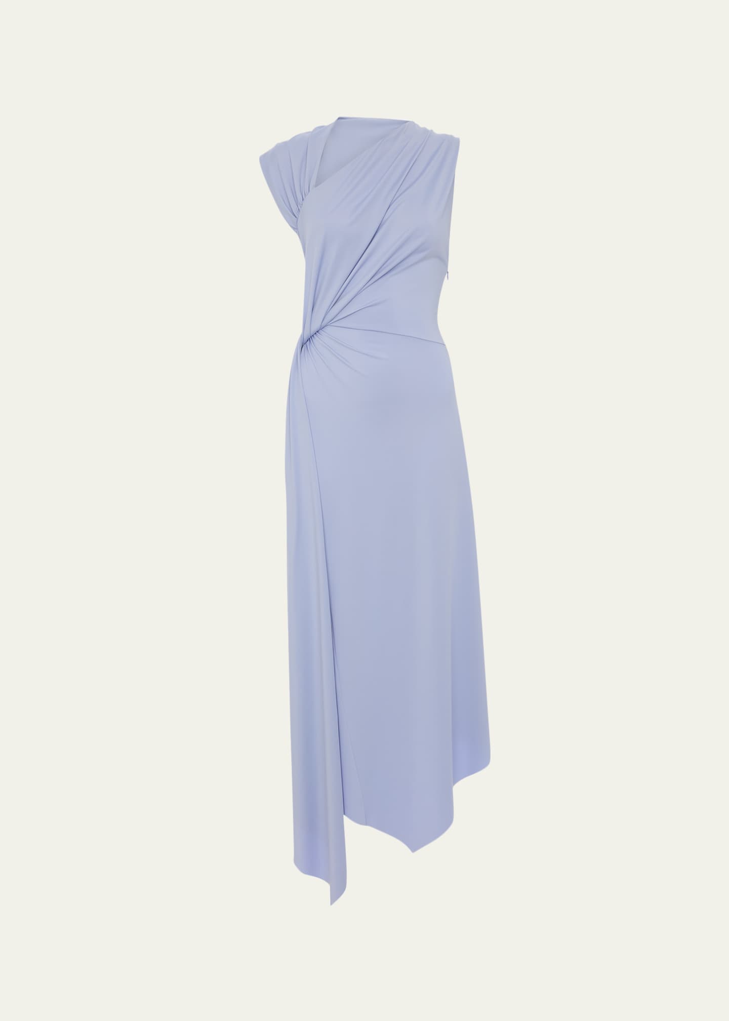 twisted asymmetric dress Twist Strap Asymmetric Luxe Slinky Maxi Dress White