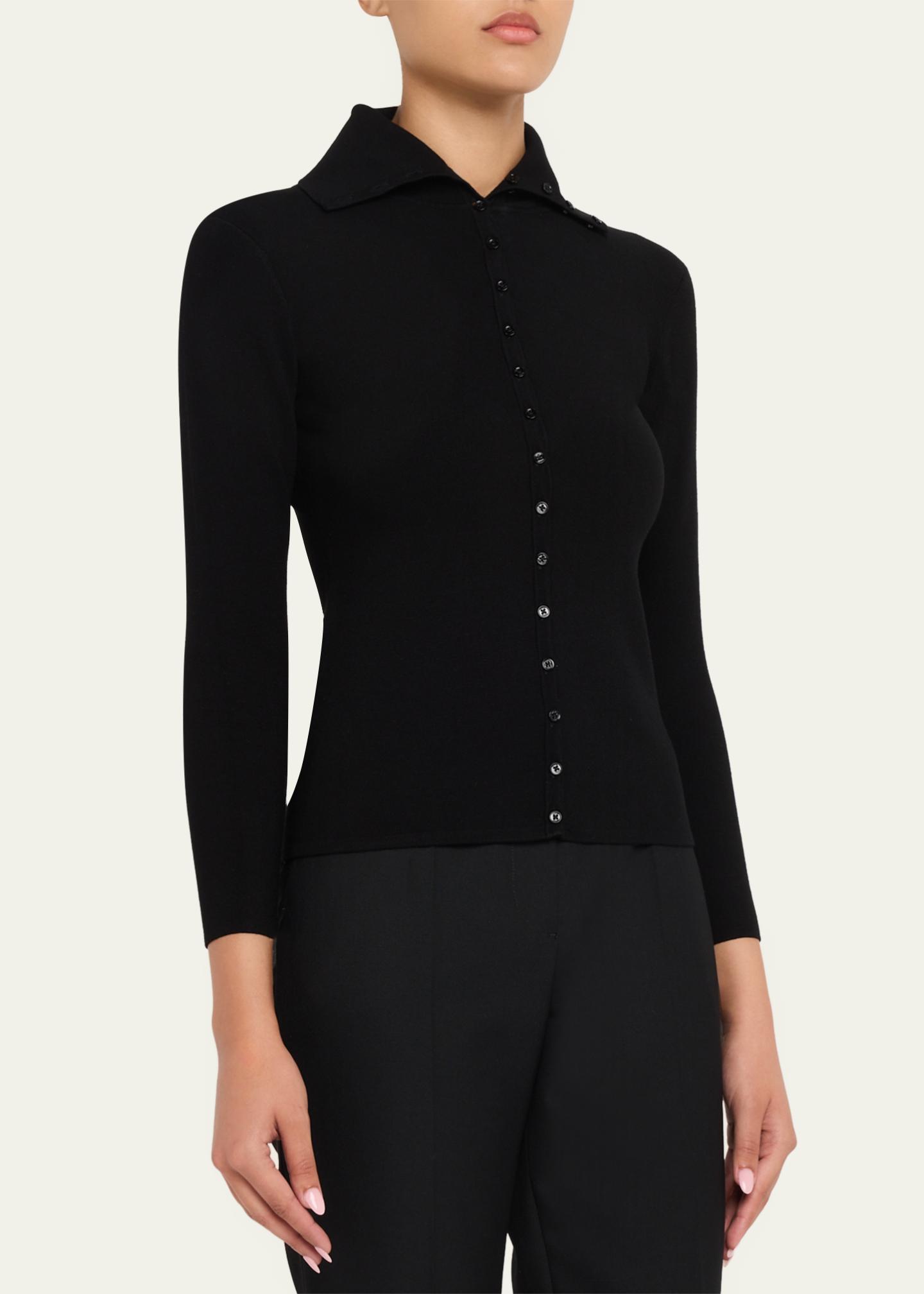 Toteme Fitted Polo Cardigan - Bergdorf Goodman
