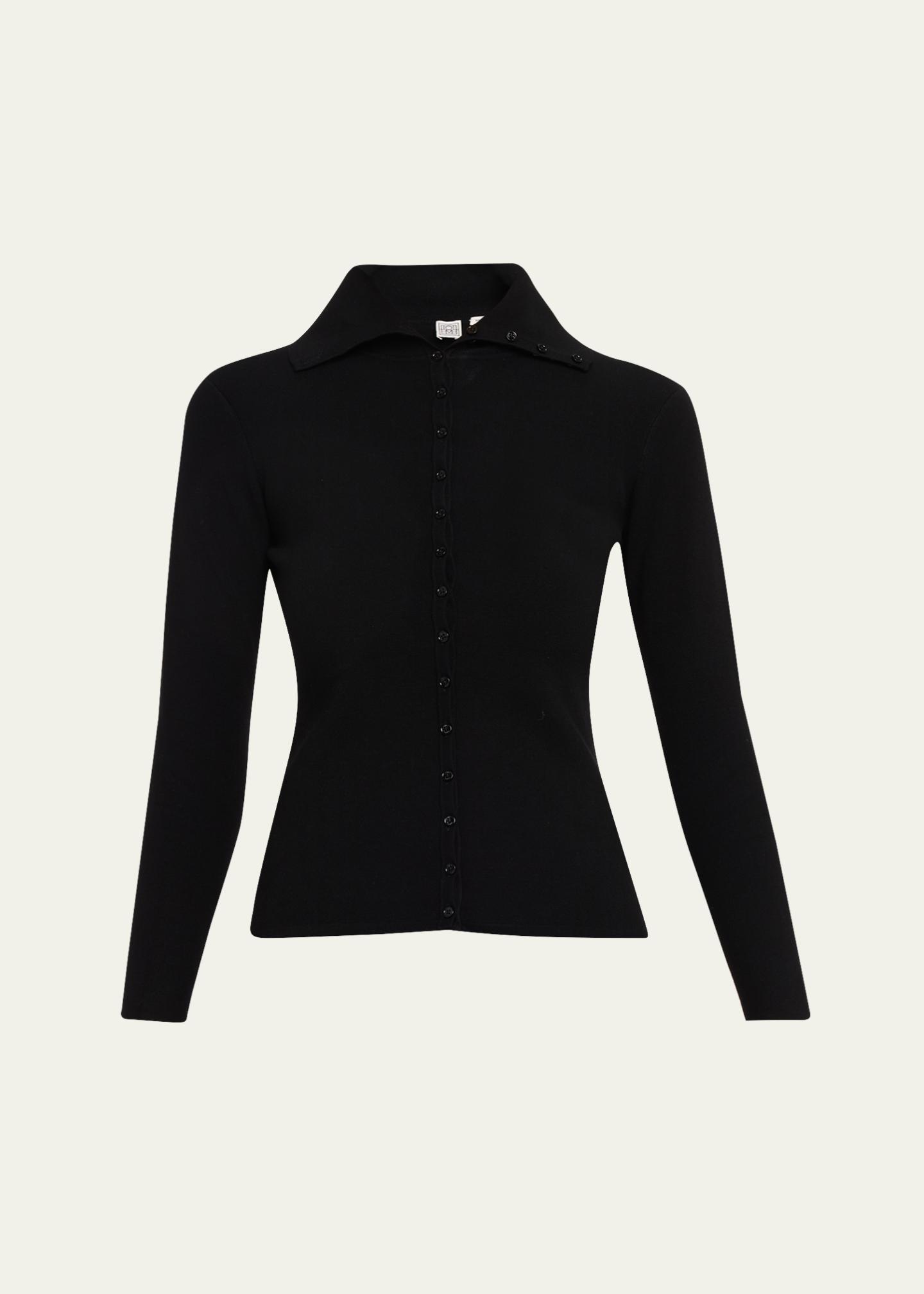 Toteme Fitted Polo Cardigan - Bergdorf Goodman