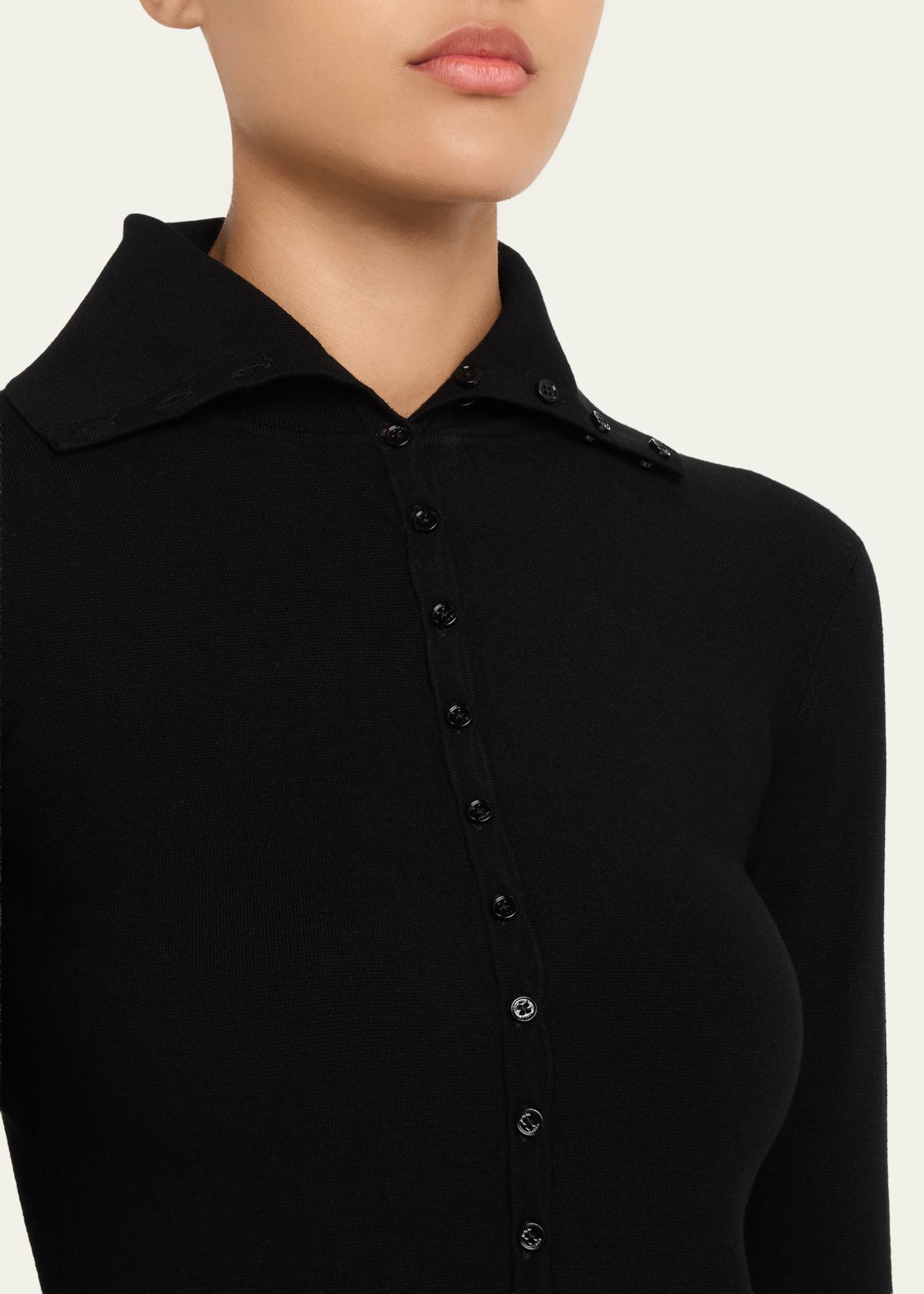 Toteme Fitted Polo Cardigan - Bergdorf Goodman