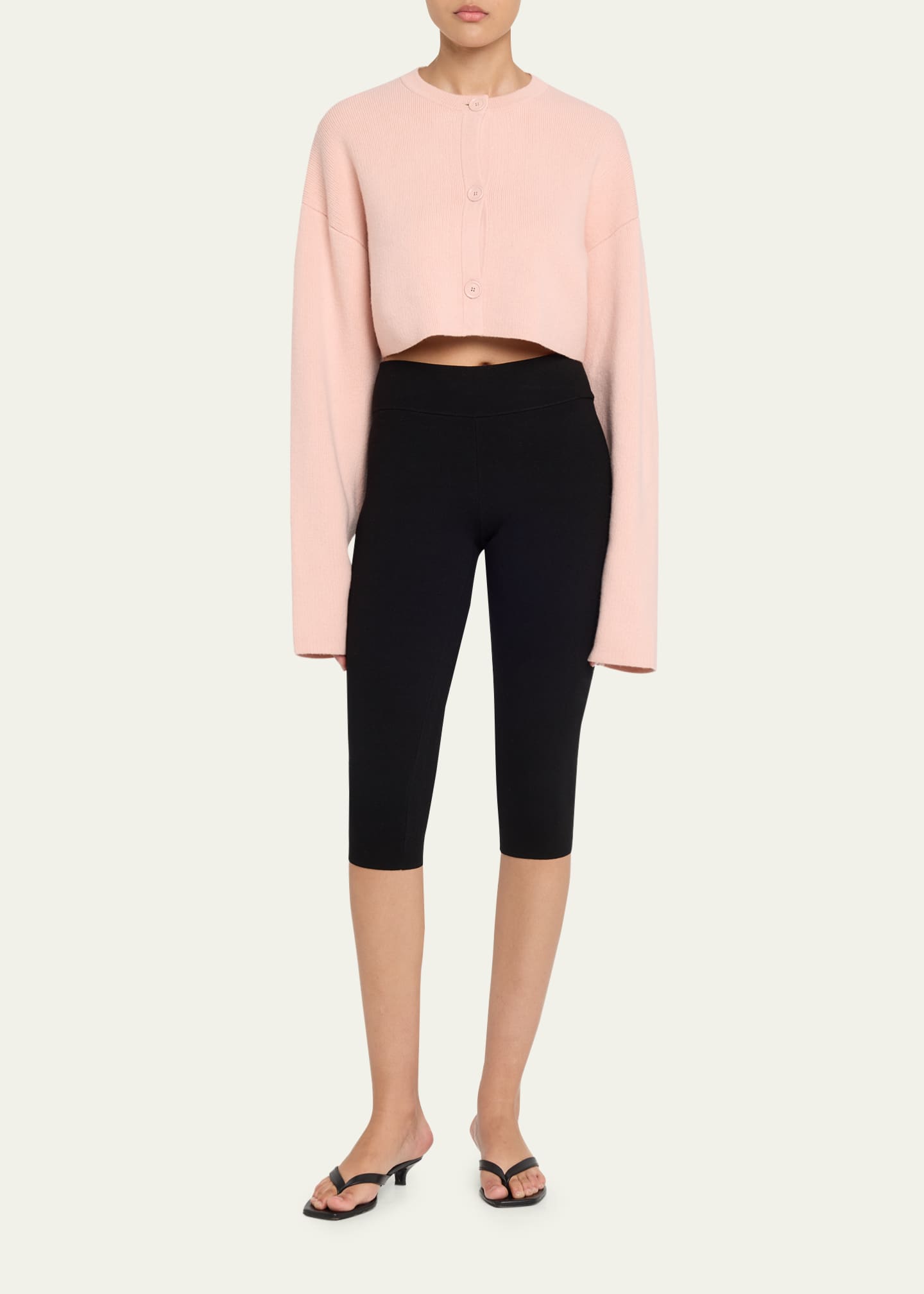 TOTEME CAPRI DOVE Mサイズ Toteme Knit Capri Leggings - Bergdorf Goodman