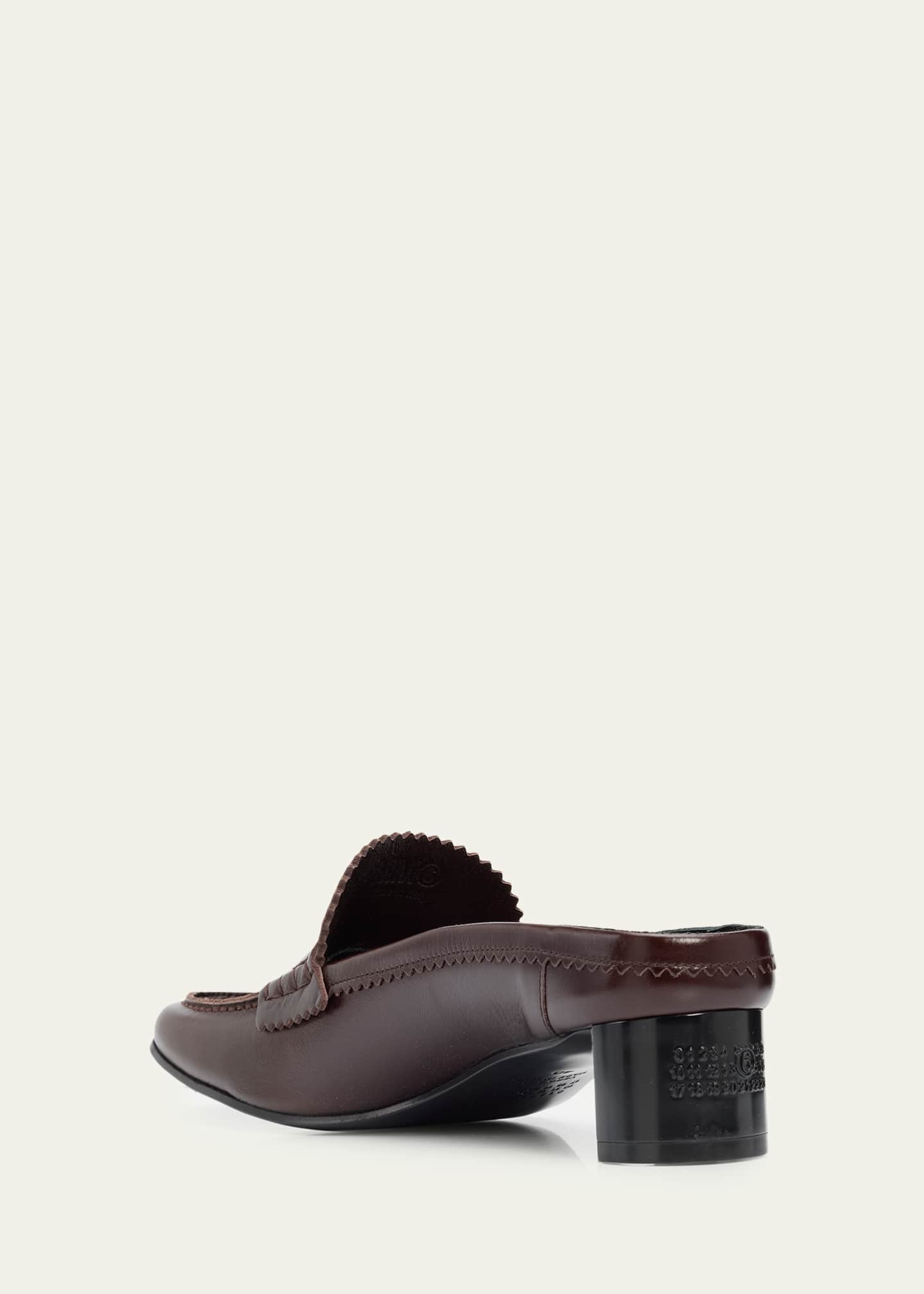 MM6 Maison Margiela Swing Toe Leather Mule Loafers - Bergdorf Goodman