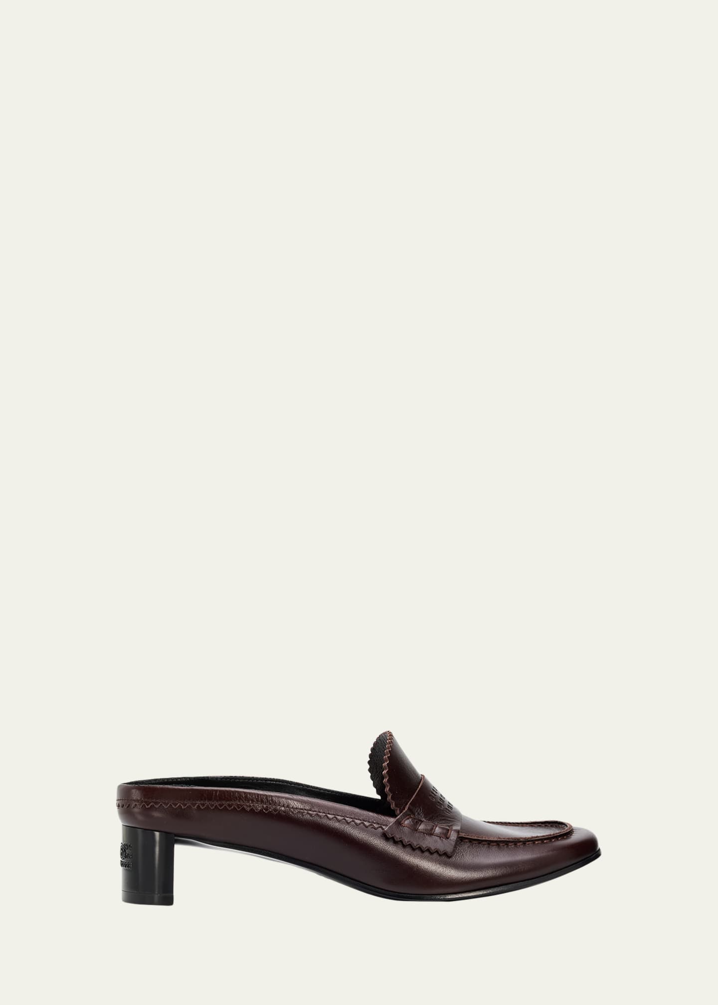 MM6 Maison Margiela Swing Toe Leather Mule Loafers - Bergdorf Goodman