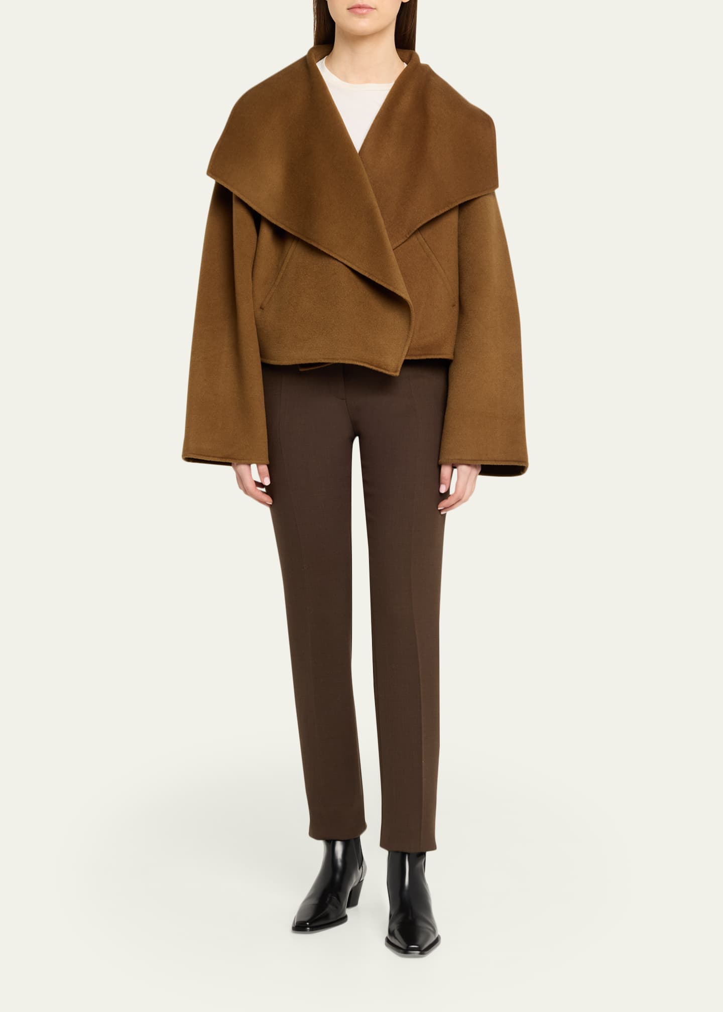 Toteme Signature Cropped Wool Double Jacket - Bergdorf Goodman