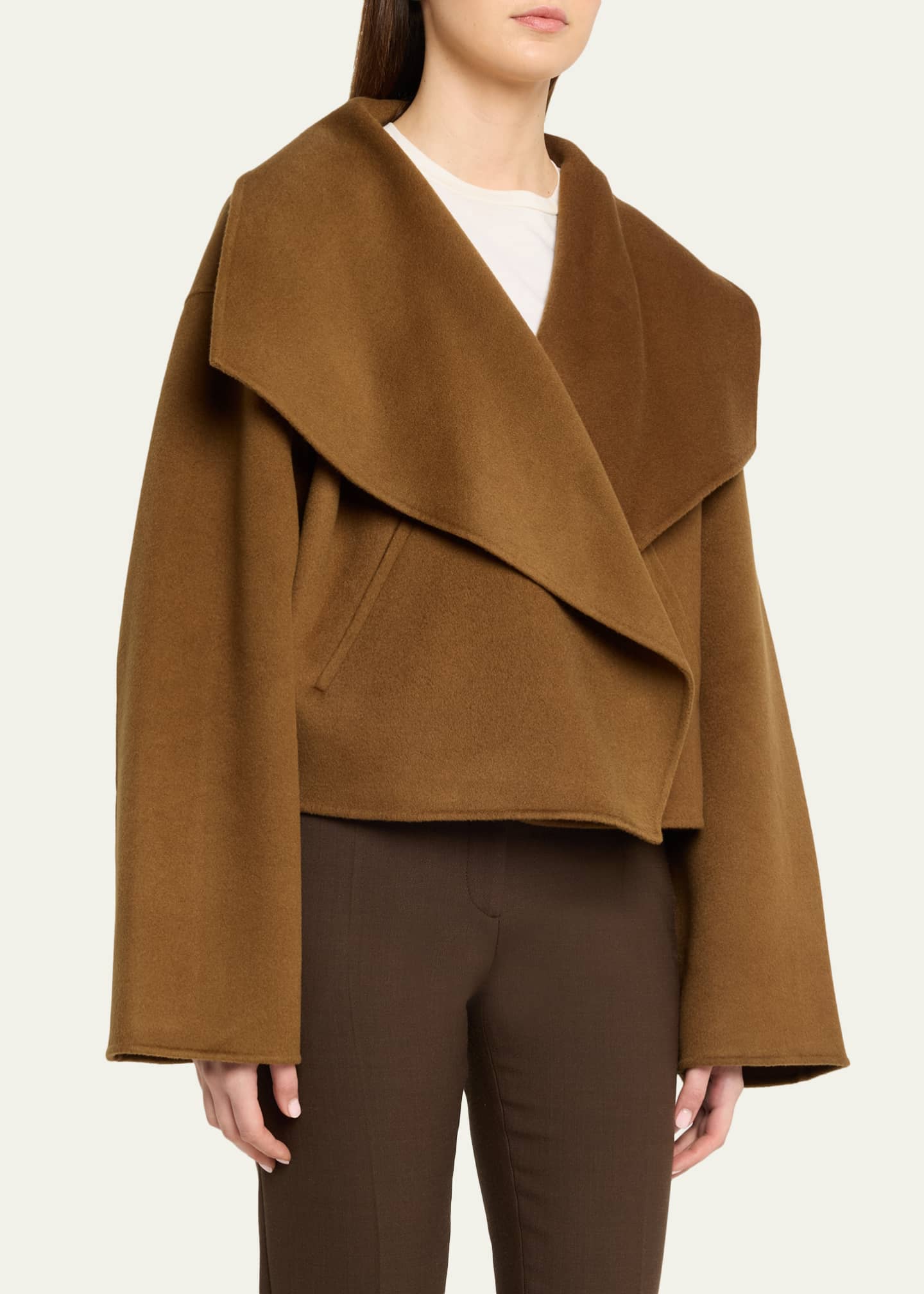 Toteme Signature Cropped Wool Double Jacket - Bergdorf Goodman