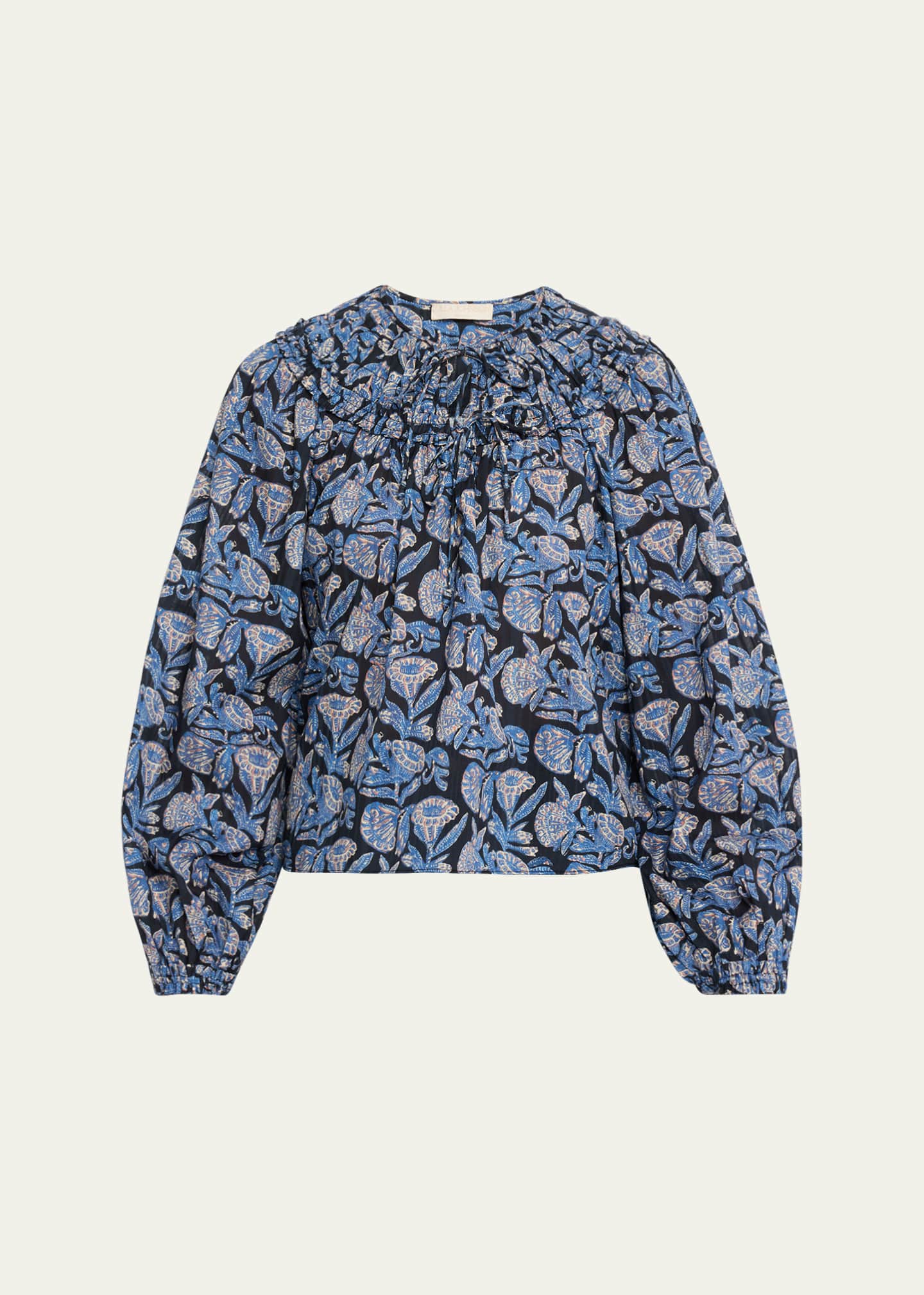 Ulla Johnson Florelle Printed Long-Sleeve Blouse - Bergdorf Goodman