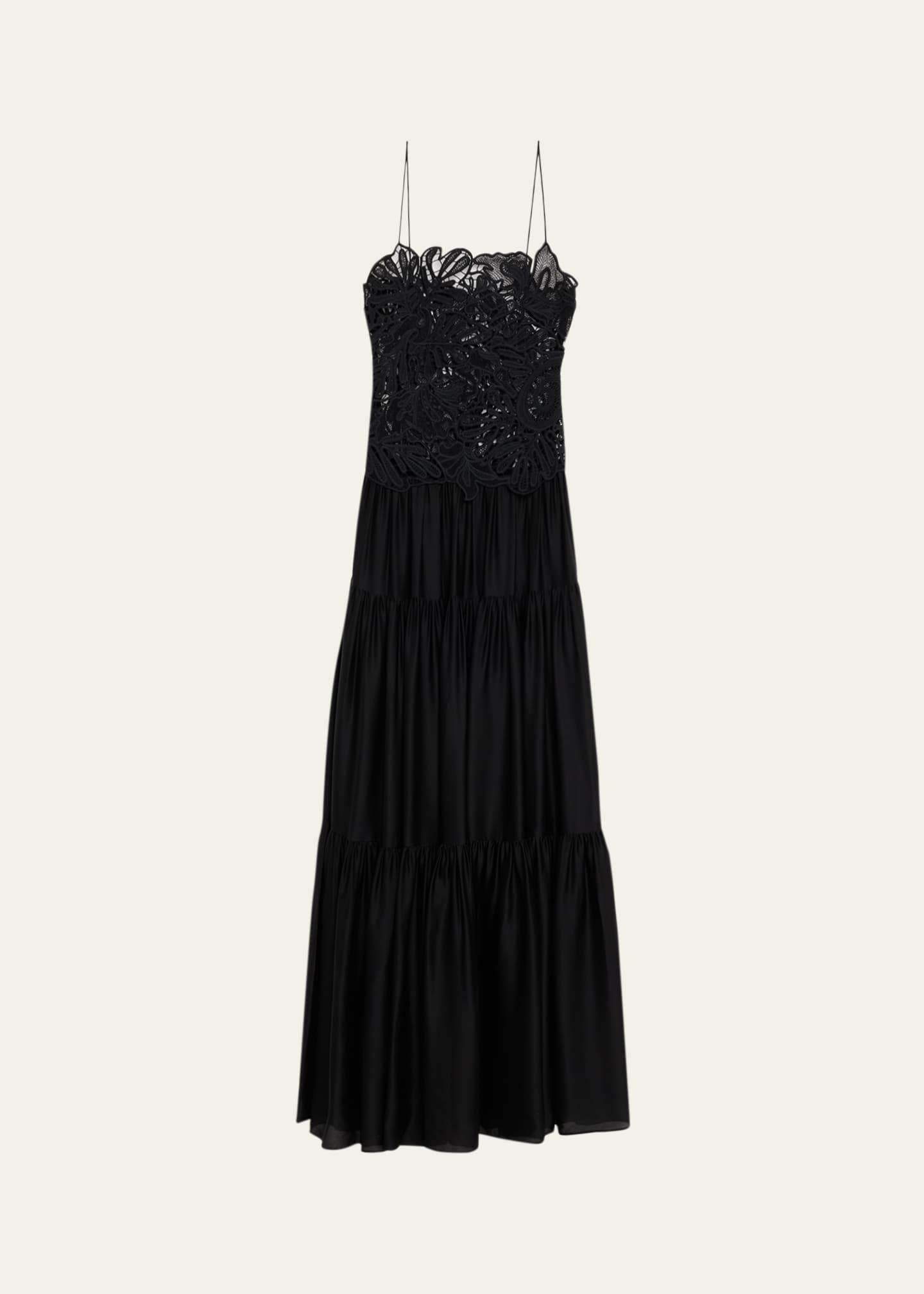 ulla johnson black silk dress Ulla Johnson Anastasia Strapless Gown main image 0