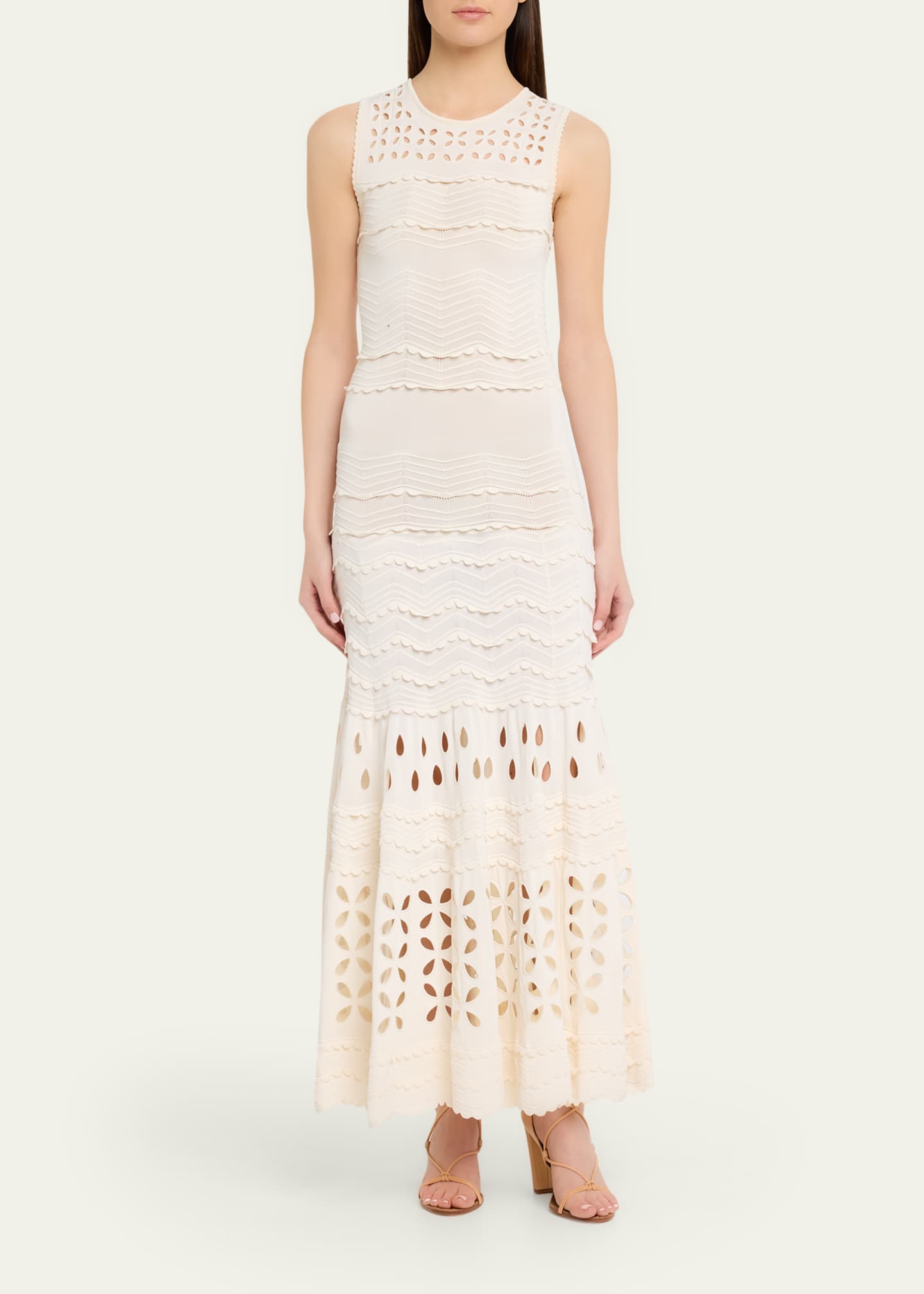 Ulla Johnson Women's Lakshmi Eyelet Maxi Dress - Cowrie - Size Large