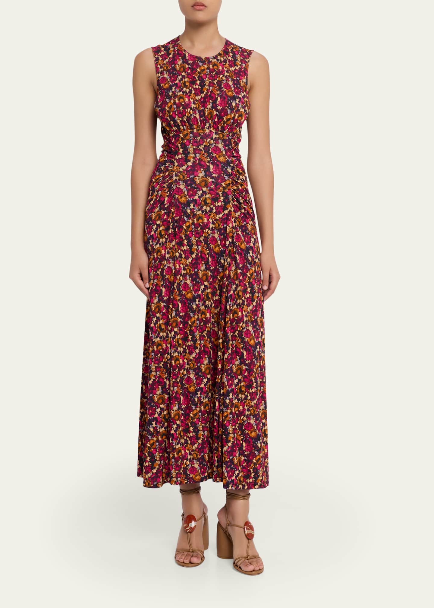 floral paisley maxi dress 'Demi' Pink & Blue Floral Paisley Maxi Dress