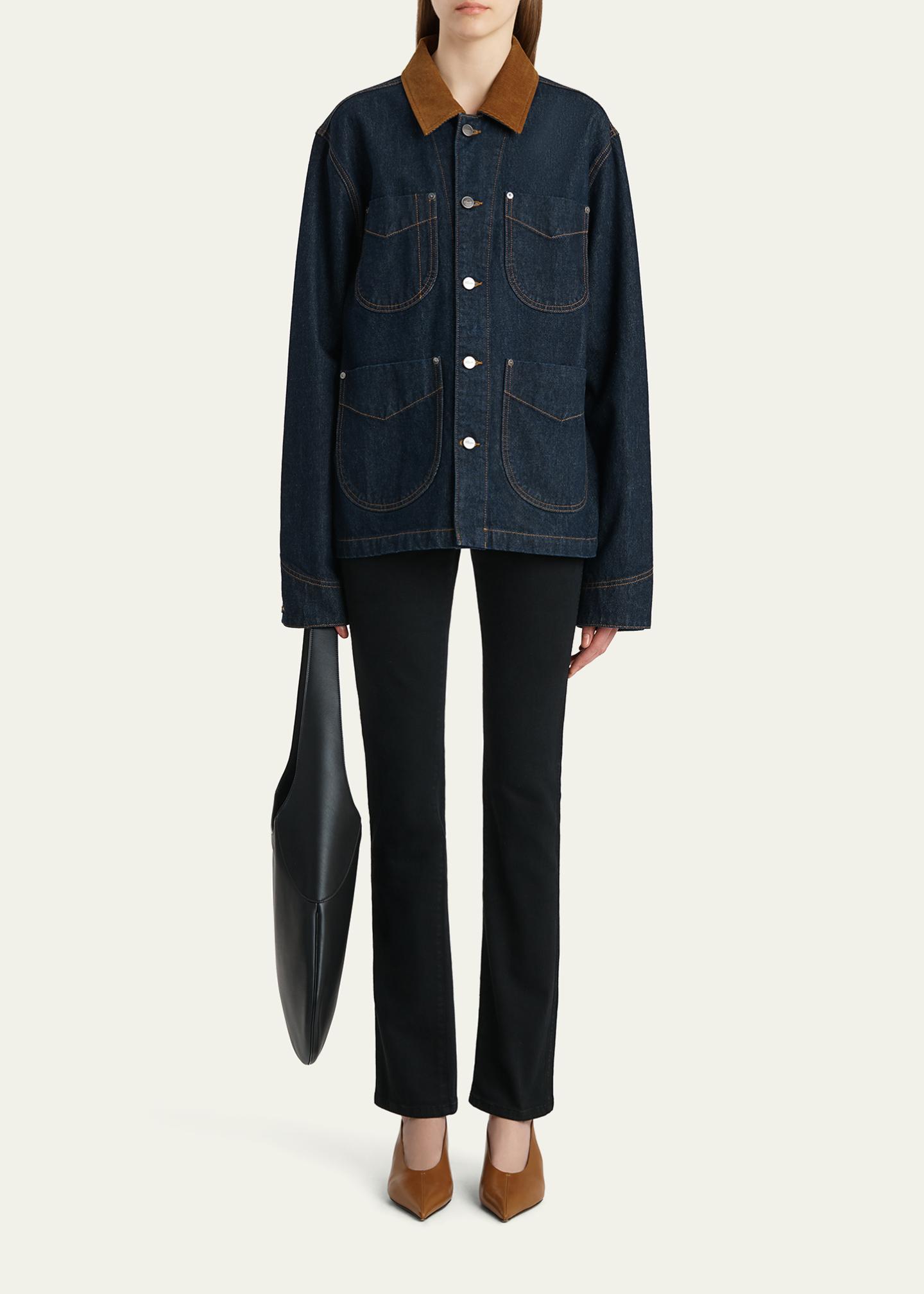C*e様 CTHY WOOL DENIM JACKETまとめ　サイズ2 Khaite Wyatt Corduroy-Collar Denim Jacket - Bergdorf Goodman