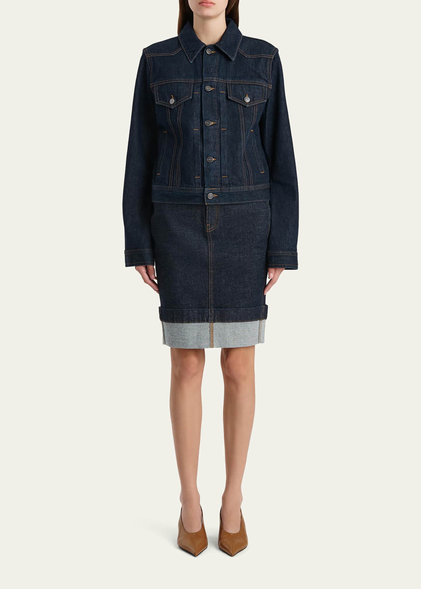 khaite denim dress Khaite Kendra Women Skirt