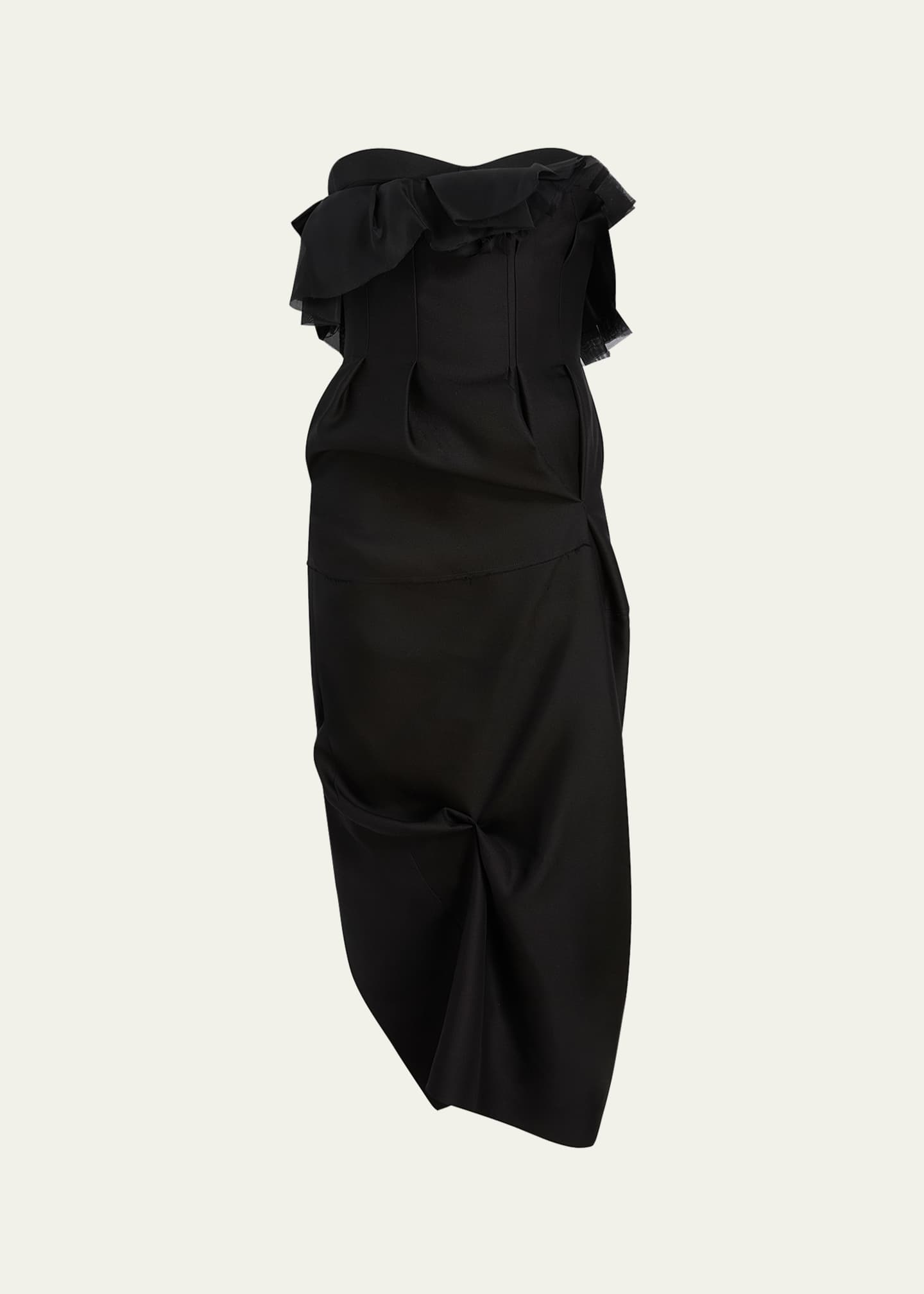 khaite pleated dress Khaite Salm Dress in Black - Black Designer Dress