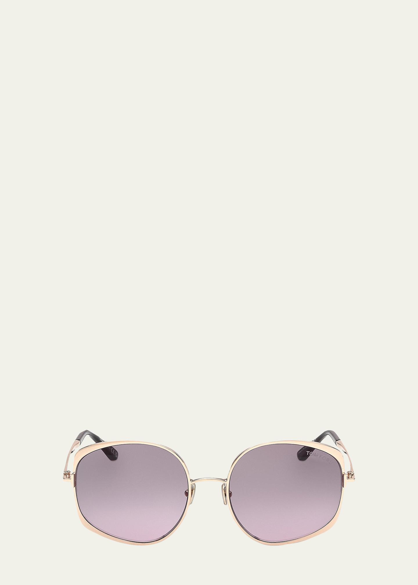 Tom Ford Geometric Sunglasses TOM FORD Icon Acetate Geometric Sunglasses | Neiman Marcus main image 2