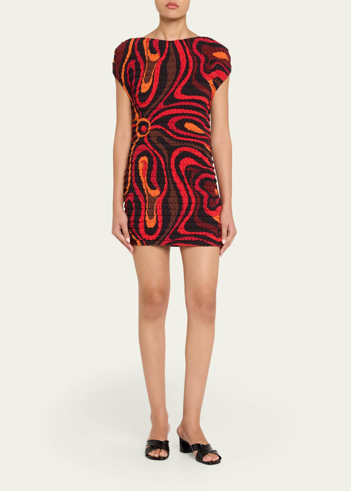 marmo mini dress MARMO CHOCOLATE DRAPED MINI DRESS  DISSH