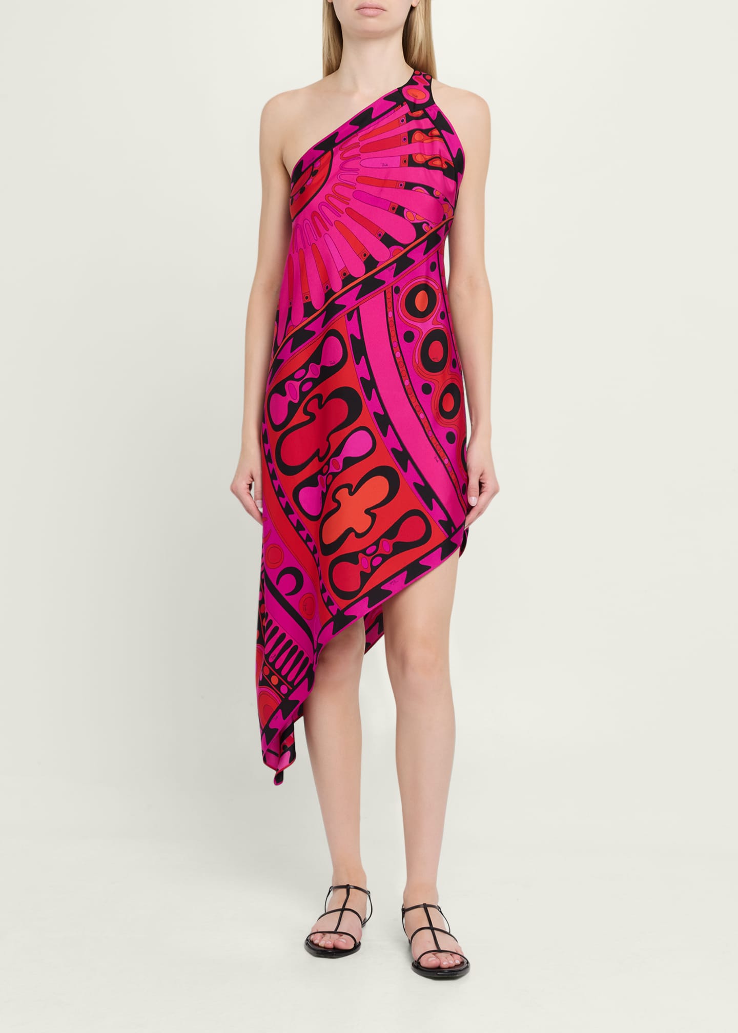 asymmetric soleil dress Allura Dress in Soleil Stripes | Women's Asymmetrical Mini Dress