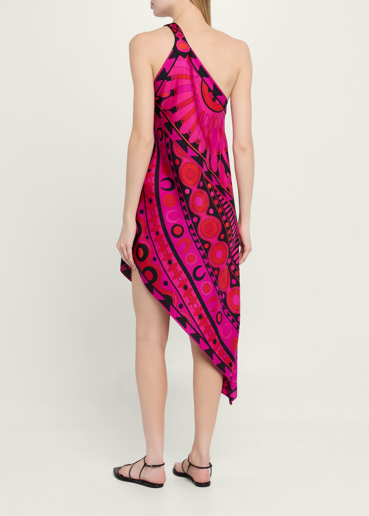 pucci silk mini dress PUCCI Istrice-print Silk Mini Dress | Black