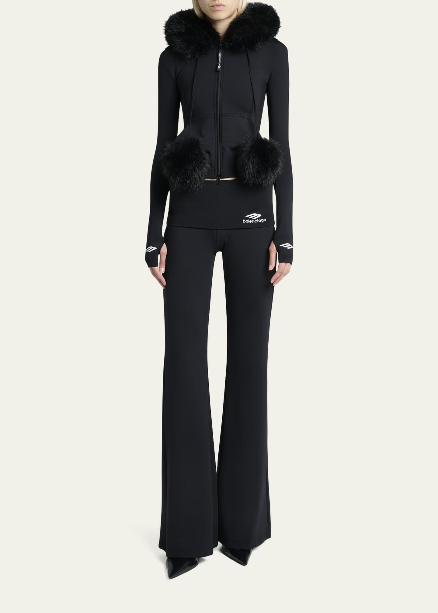 Balenciaga 3B Sports Icon Foldover Leggings - Bergdorf Goodman
