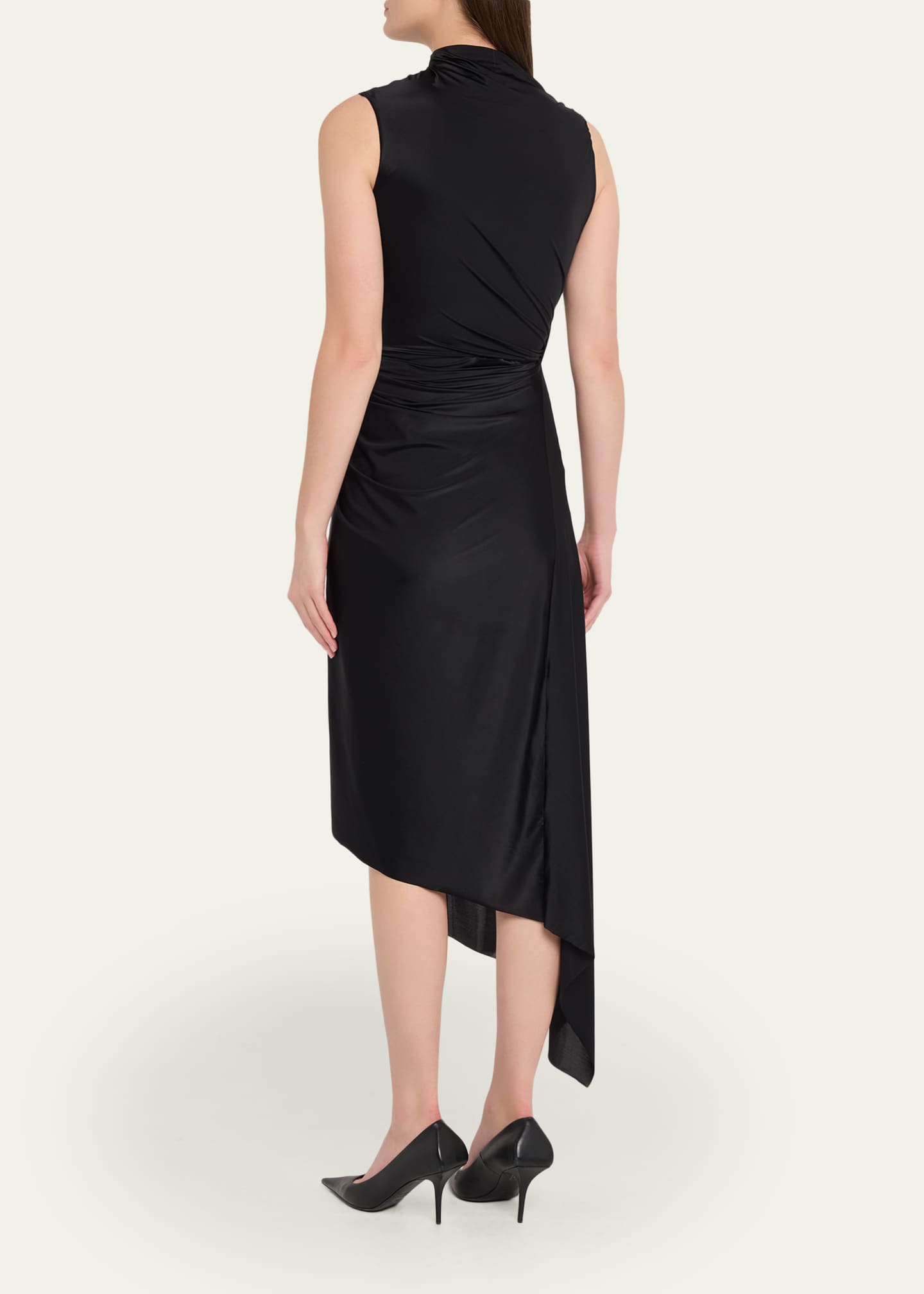 balenciaga asymmetric dress Balenciaga Draped Dress - Red