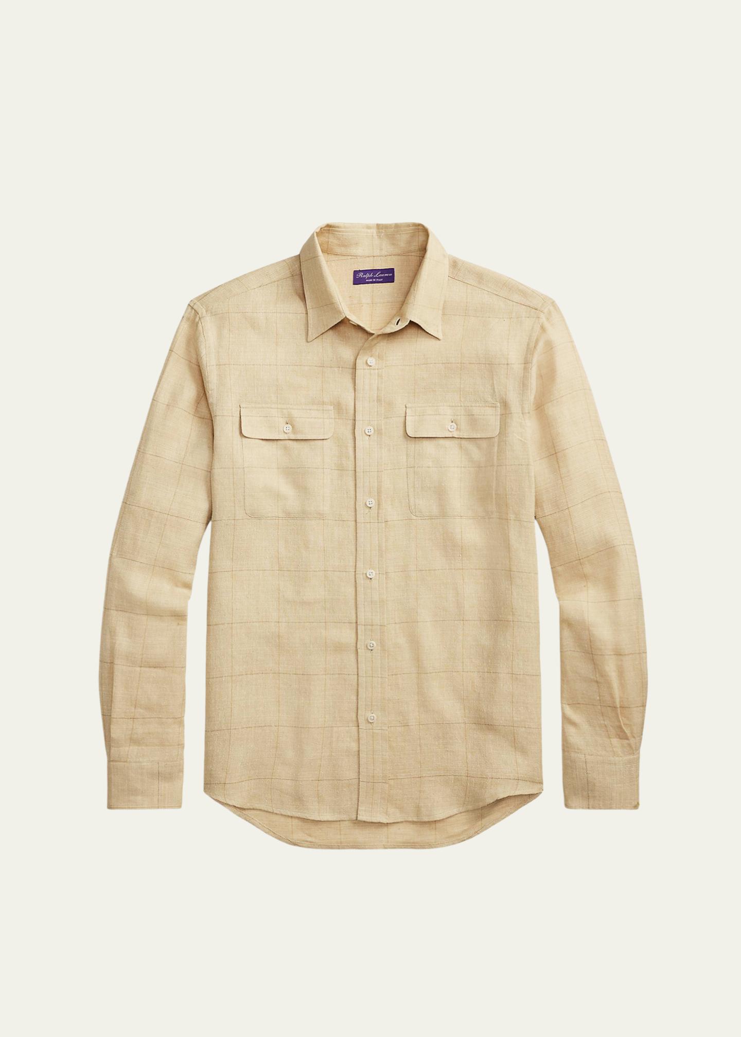 Ralph Lauren Purple Label Windowpane Shirt - Bergdorf Goodman