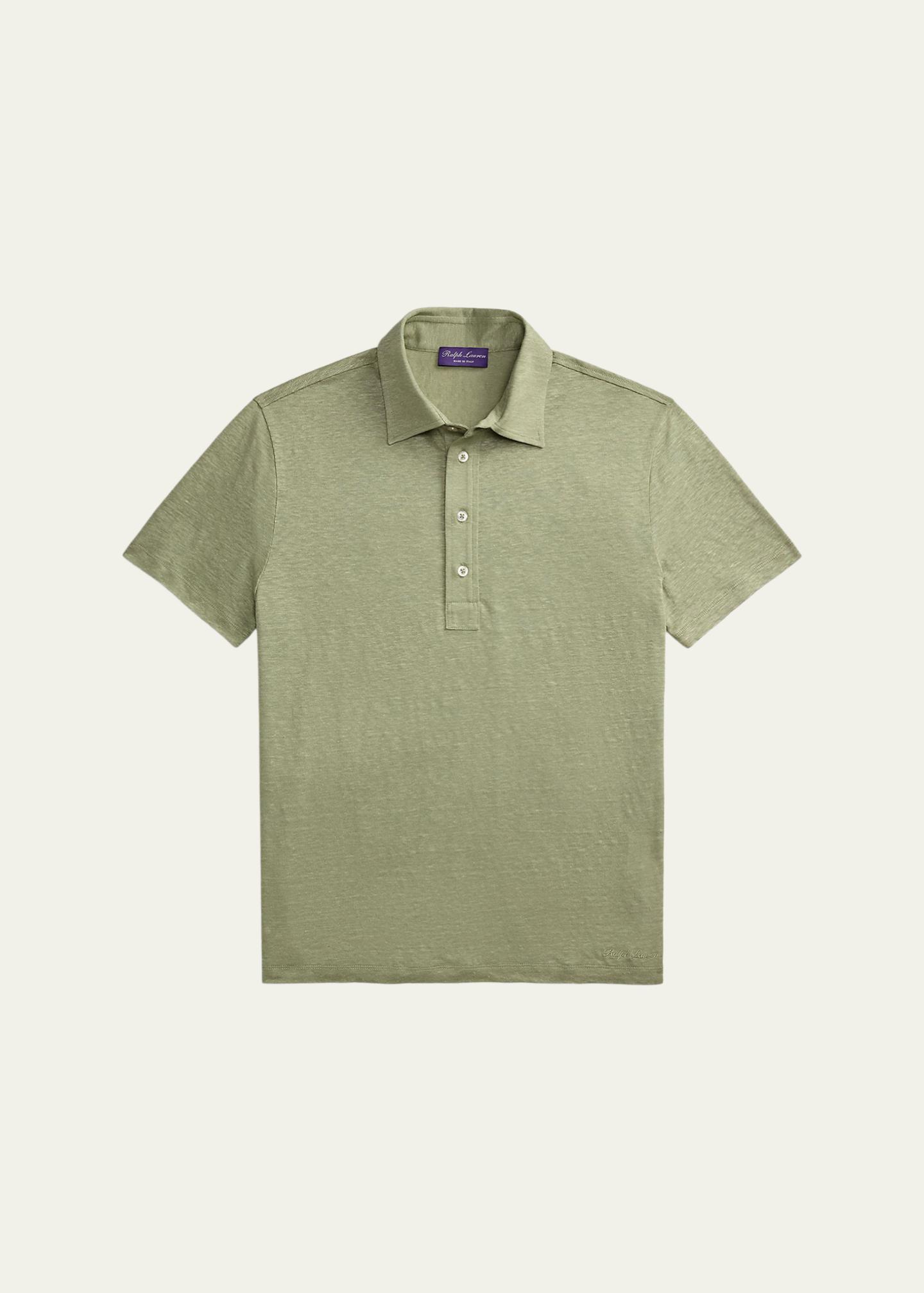 Ralph Lauren Purple Label Linen Jersey Polo Shirt - Bergdorf Goodman