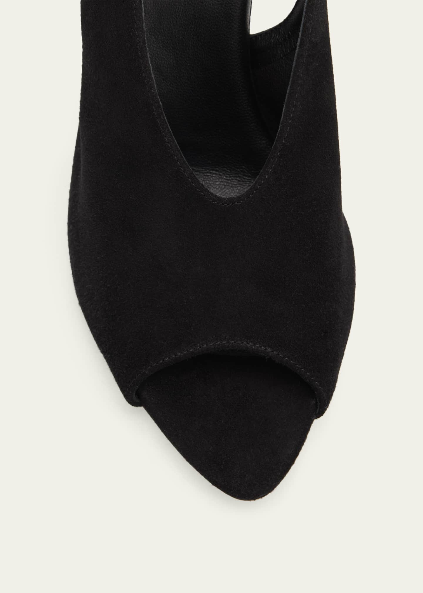 Aquazzura 85mm Lisa Suede Lace-Up Sandals - Bergdorf Goodman