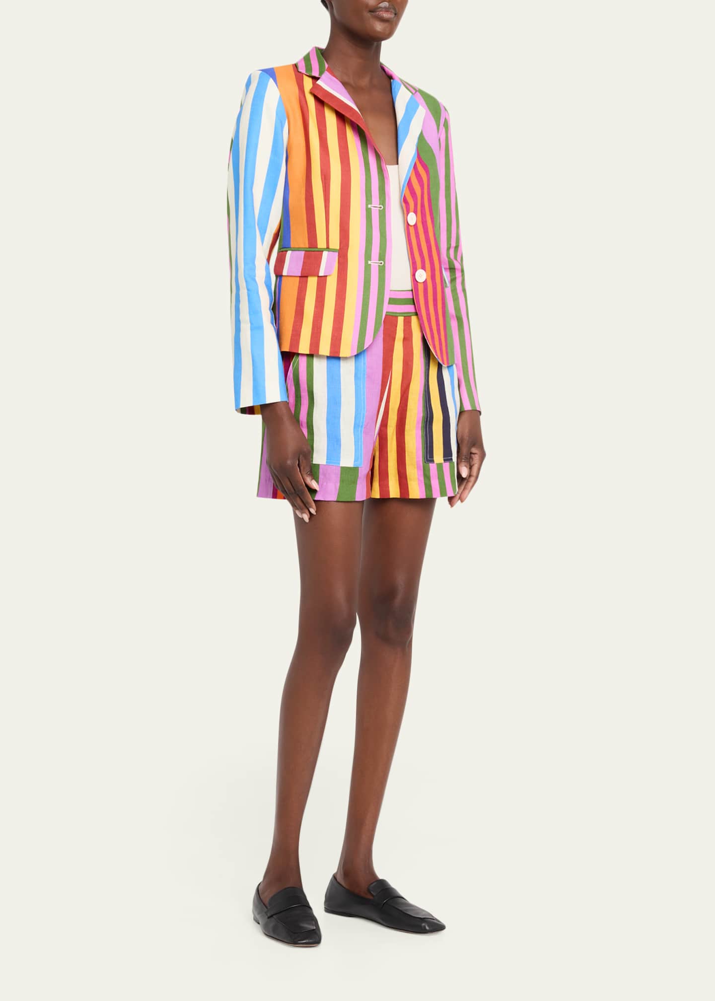 Libertine Tangier Stripe Linen Classic Jacket - Bergdorf Goodman