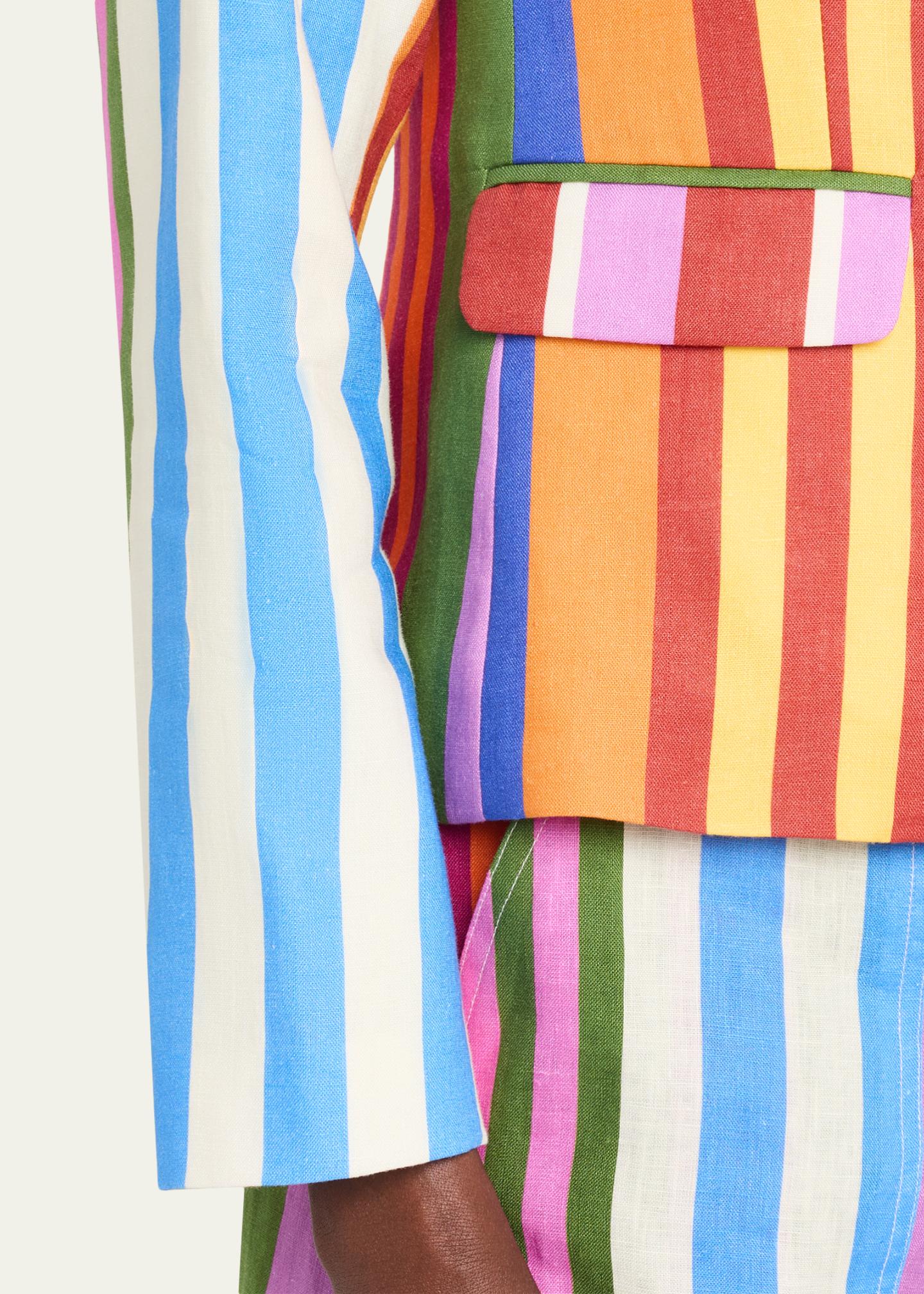 Libertine Tangier Stripe Linen Classic Jacket - Bergdorf Goodman