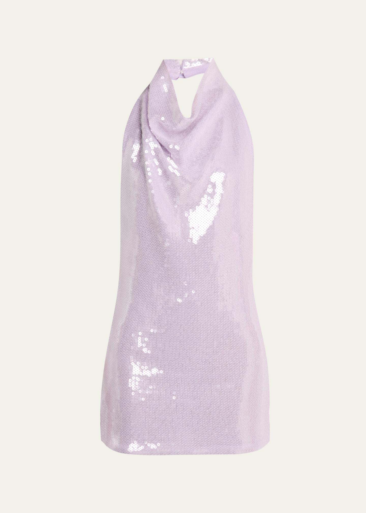 Retrofête Avenya Sequined Halter Mini Dress - Bergdorf Goodman