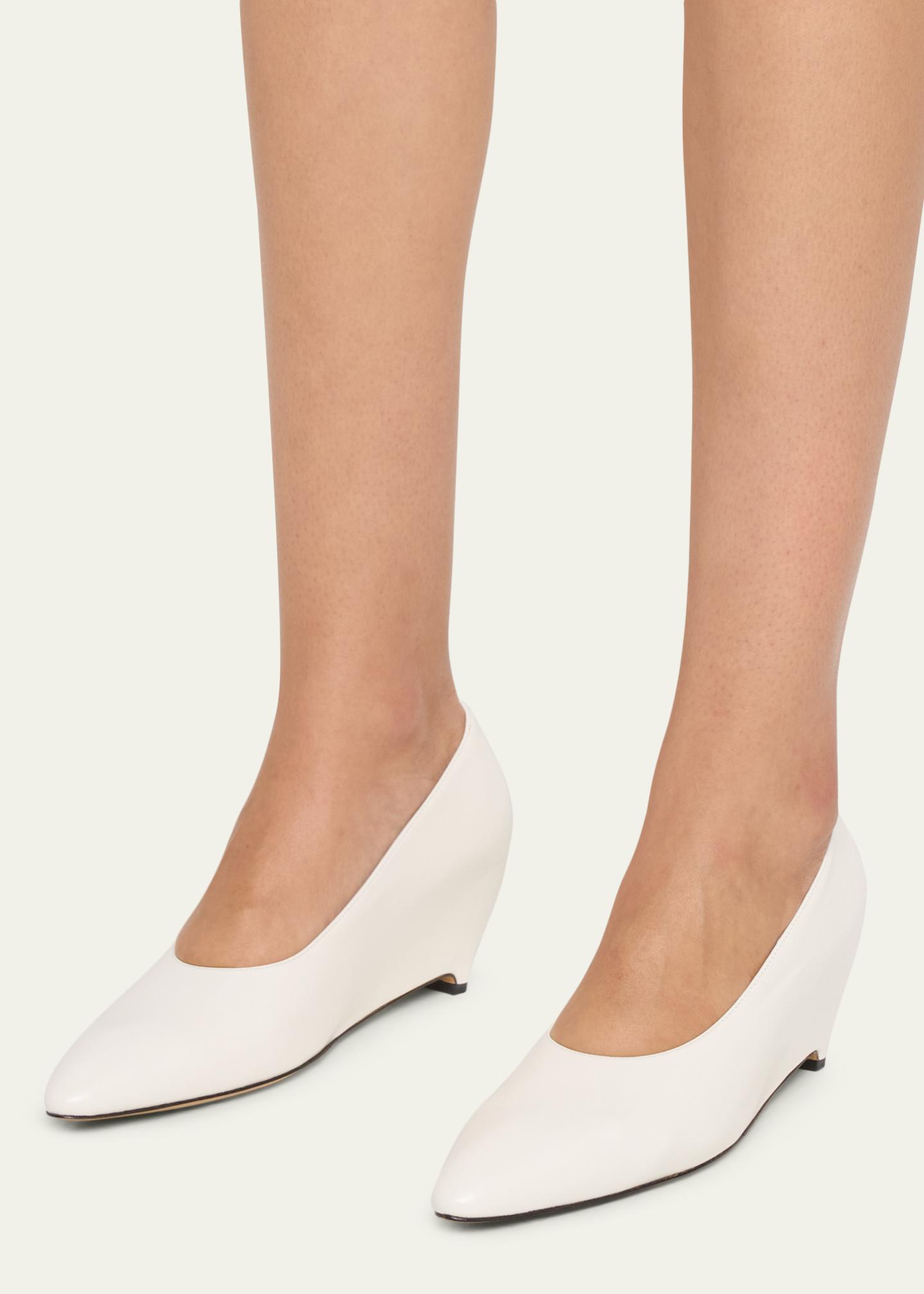 Maison Margiela Court Shoe Leather Wedge Pumps - Bergdorf Goodman