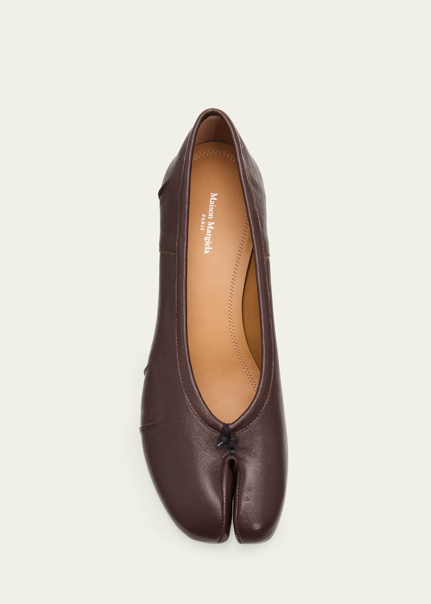 Maison Margiela Tabi ballet　37.5 Maison Margiela Tabi Leather Split-Toe Ballerina Pumps - Bergdorf