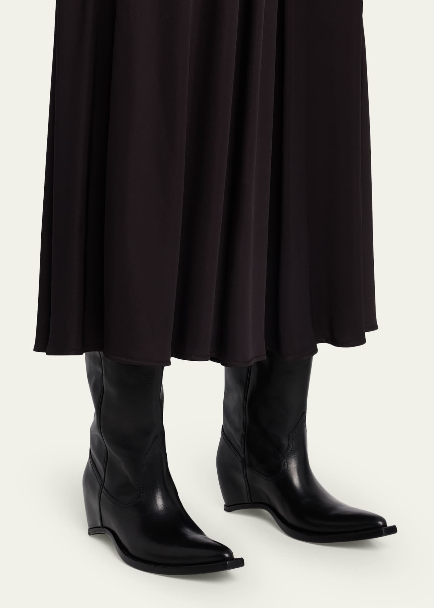 Maison Margiela Heel-Less Leather Cowboy Boots - Bergdorf Goodman