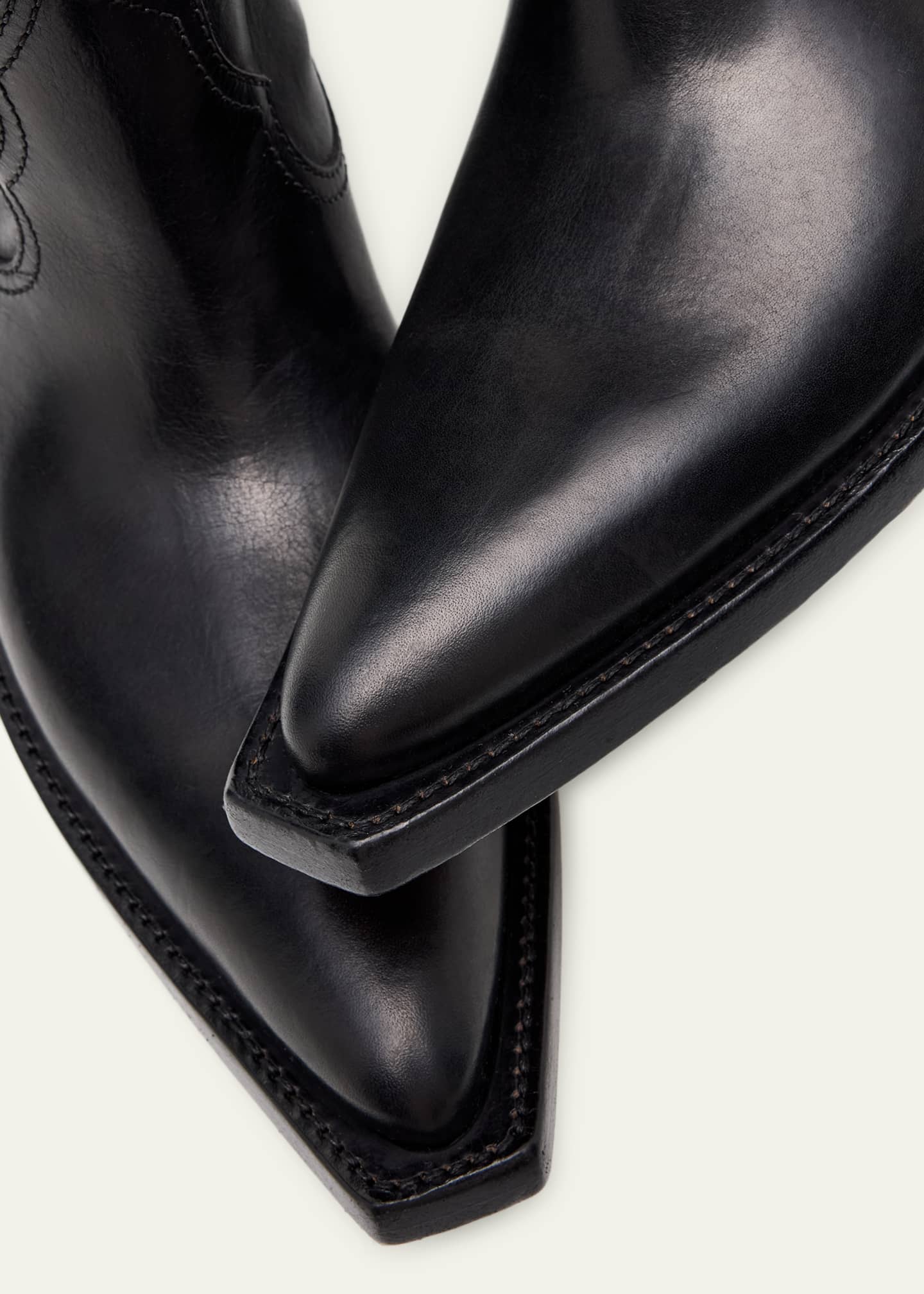 Maison Margiela Heel-Less Leather Cowboy Boots - Bergdorf Goodman