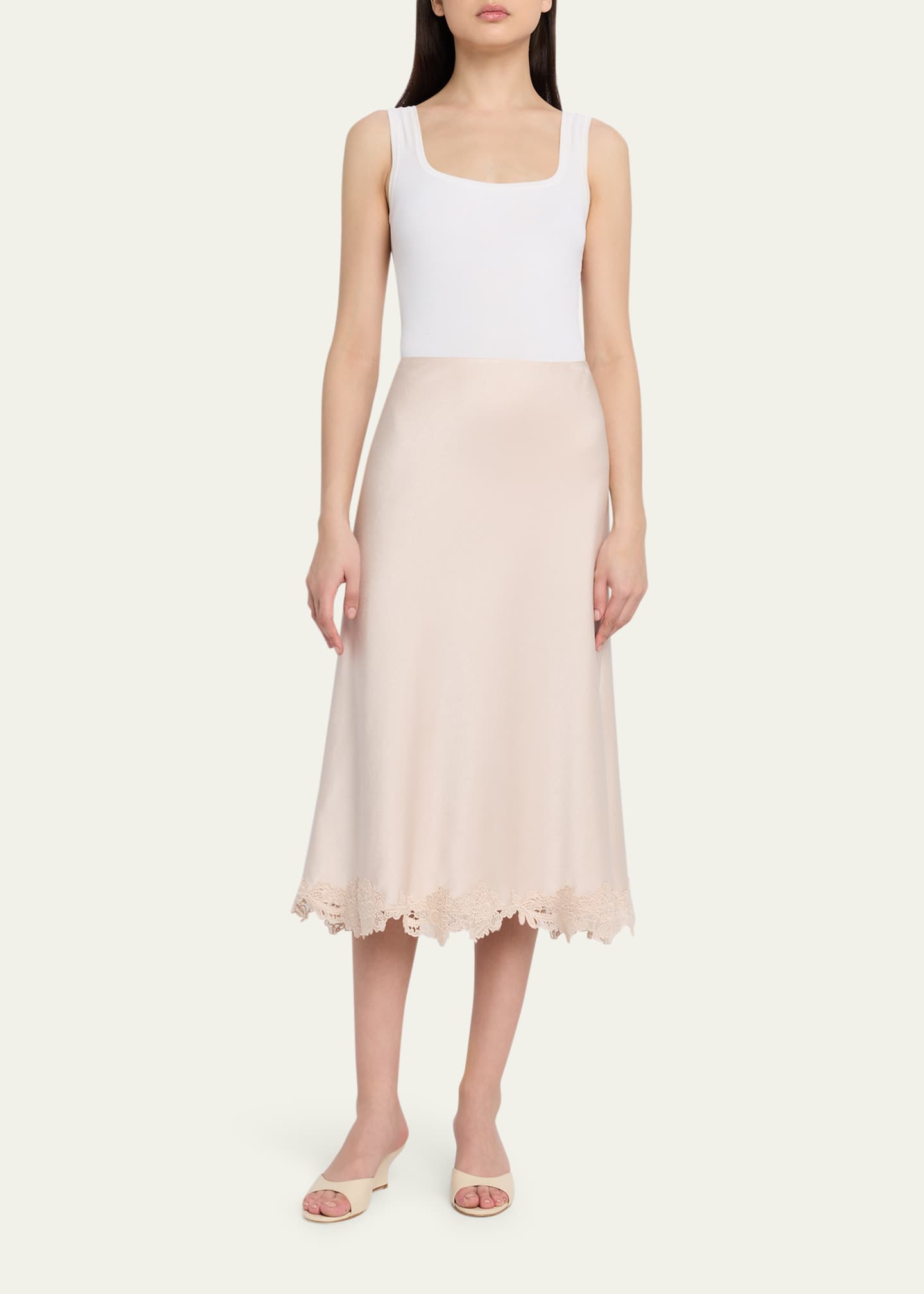Kobi Halperin Brooks Lace-Trim Midi Skirt - Bergdorf Goodman