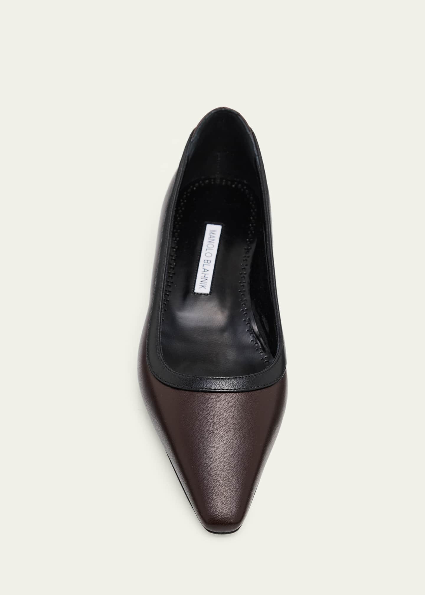 Manolo Blahnik Filotas Leather Ballerina Flats - Bergdorf Goodman