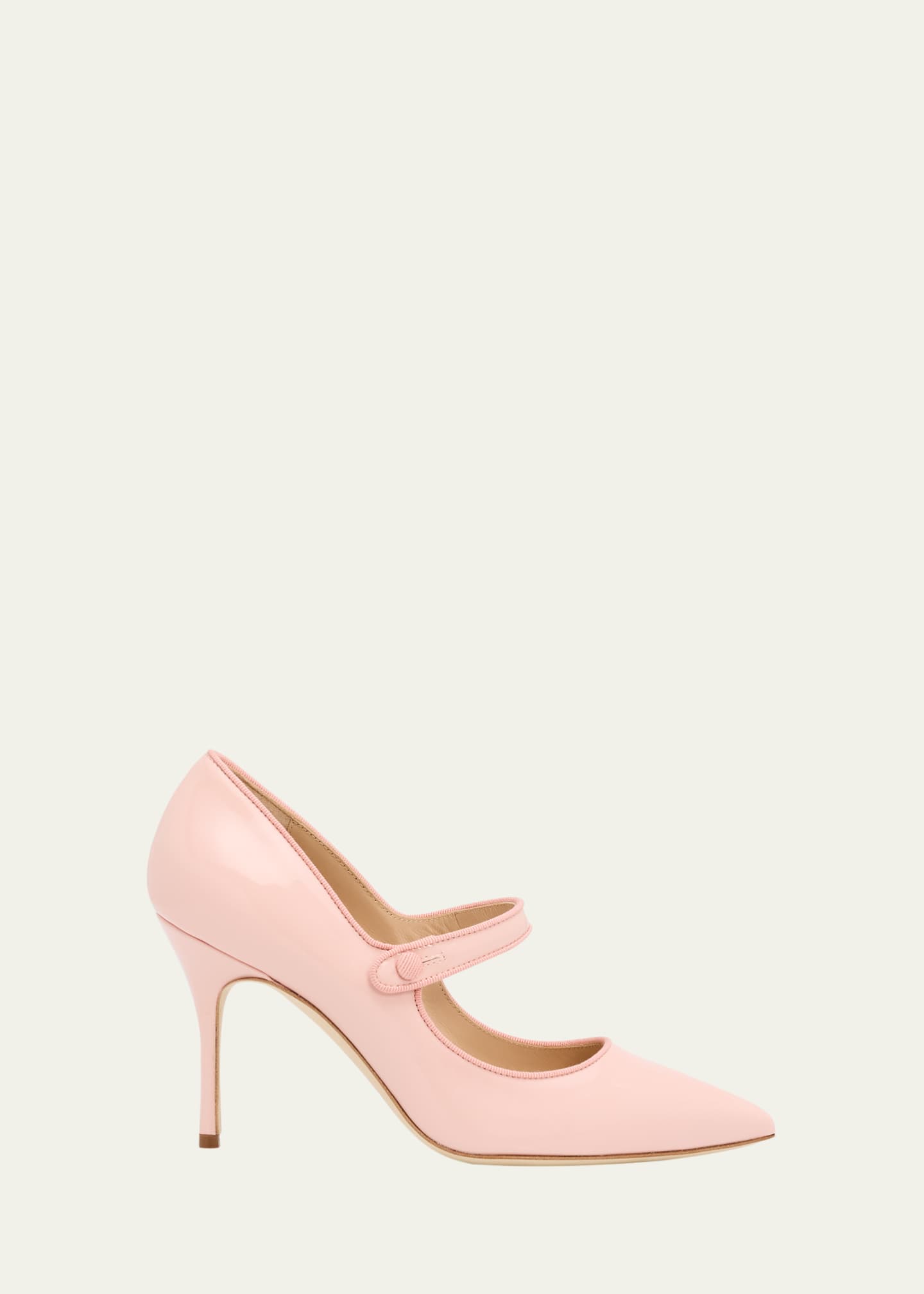 早い者勝ちMANOLO BLAHNIK LGRY ルルム　90mm Manolo Blahnik Camparinew 90mm Patent Leather Stiletto Pumps