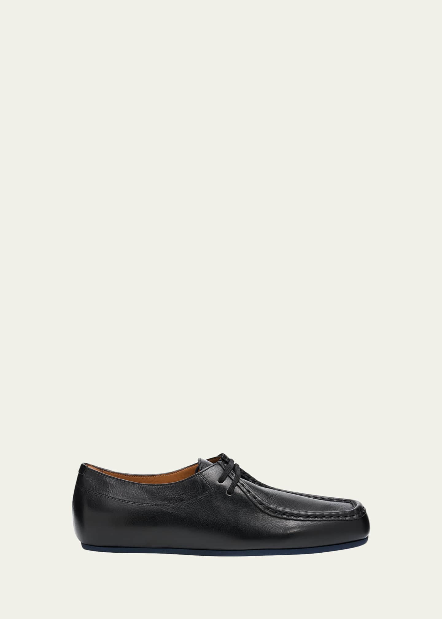 Jil Sander Leather Lace-Up Derby Shoes - Bergdorf Goodman