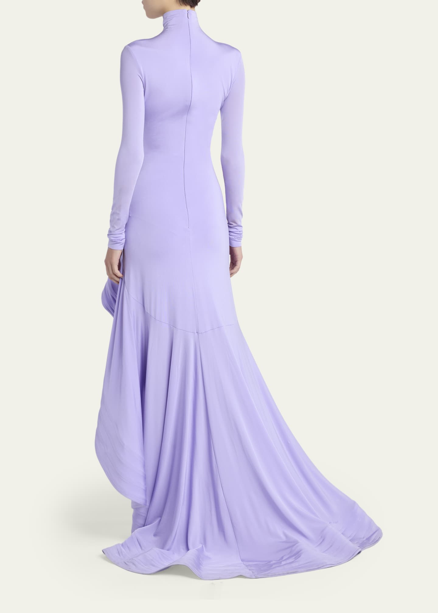 Stella McCartney Crepe Jersey Frill Long-Sleeve High-Low Dress - Bergdorf  Goodman
