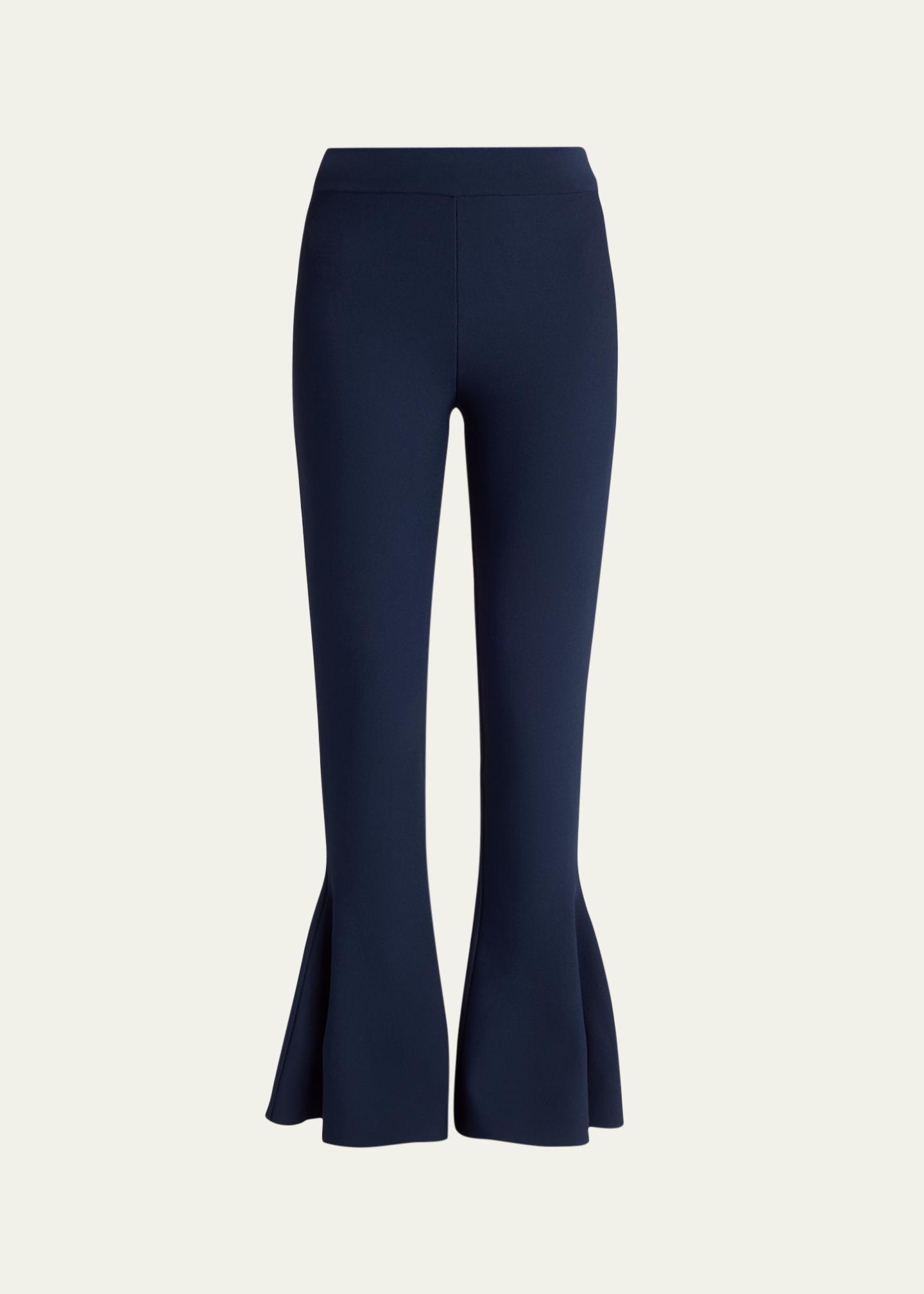 Stella McCartney Compact Knit Peplum Flare Pants - Bergdorf Goodman