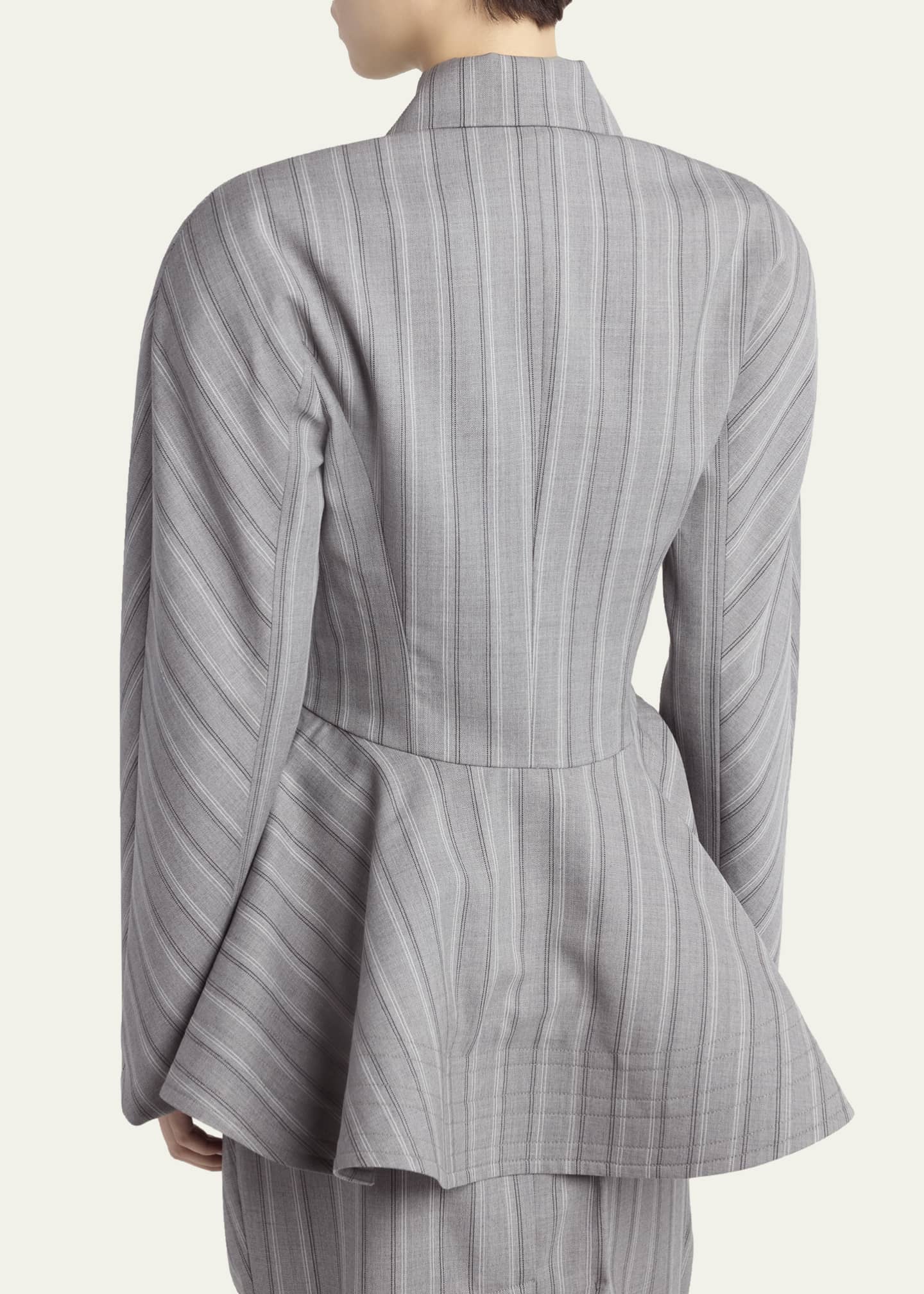 Stella McCartney Striped Tailored Peplum Jacket - Bergdorf Goodman