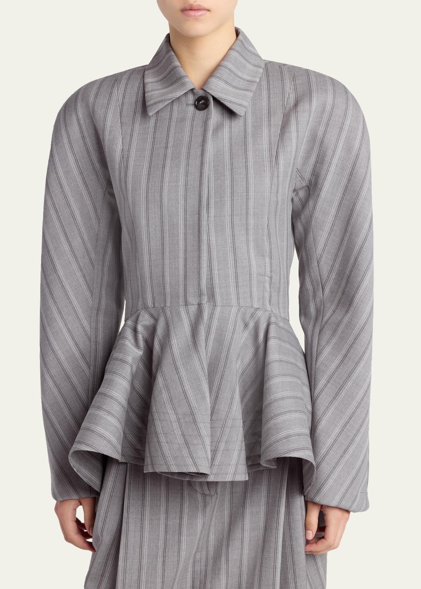 Stella McCartney Striped Tailored Peplum Jacket - Bergdorf Goodman