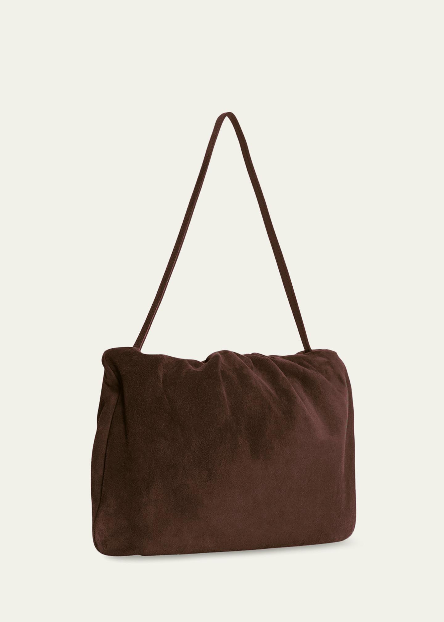 The Row Bourse XL Shoulder Bag in Suede - Bergdorf Goodman