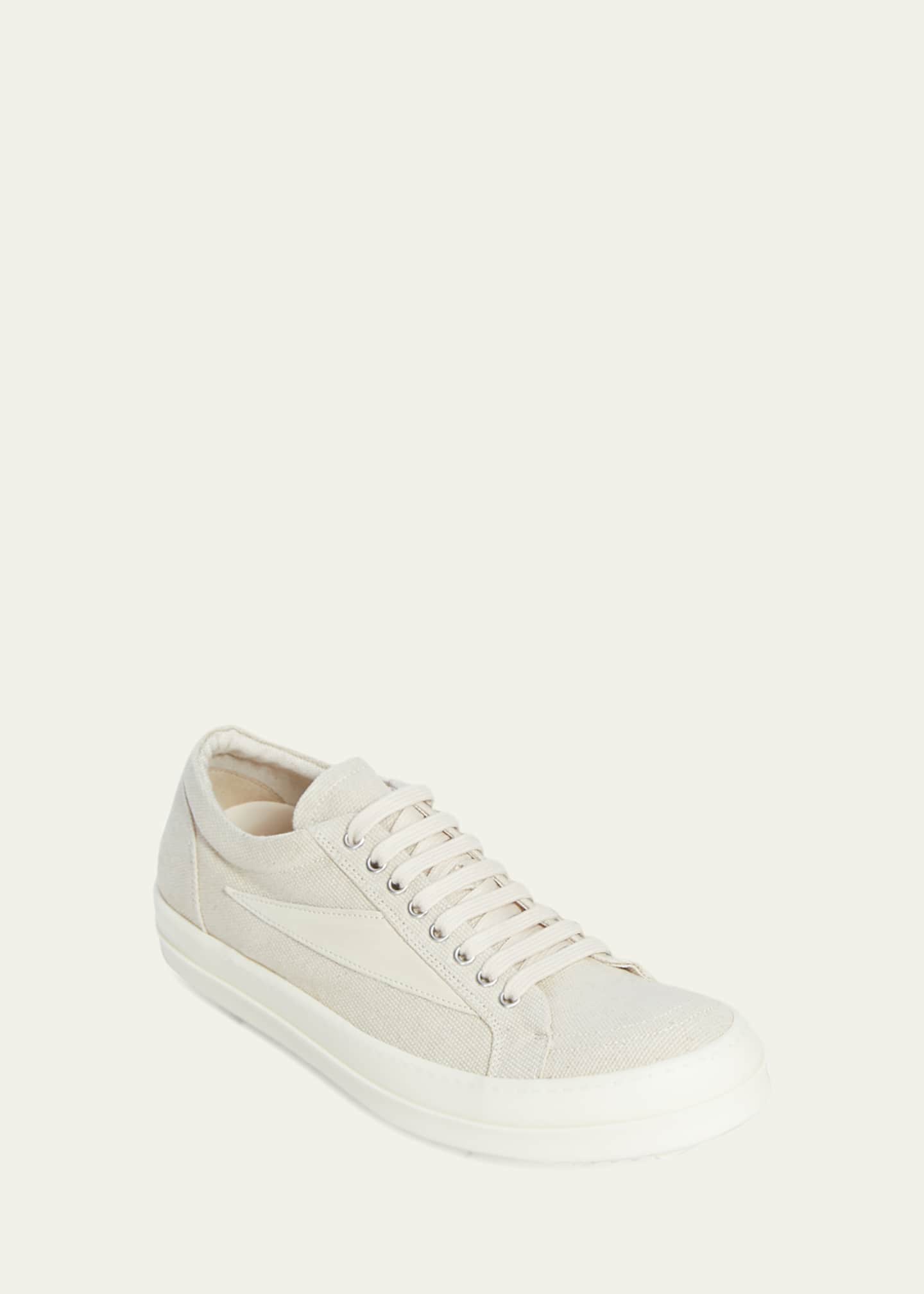 DRKSHDW RICK OWENS Men's Textile and Leather Vintage Sneaks - Bergdorf ...